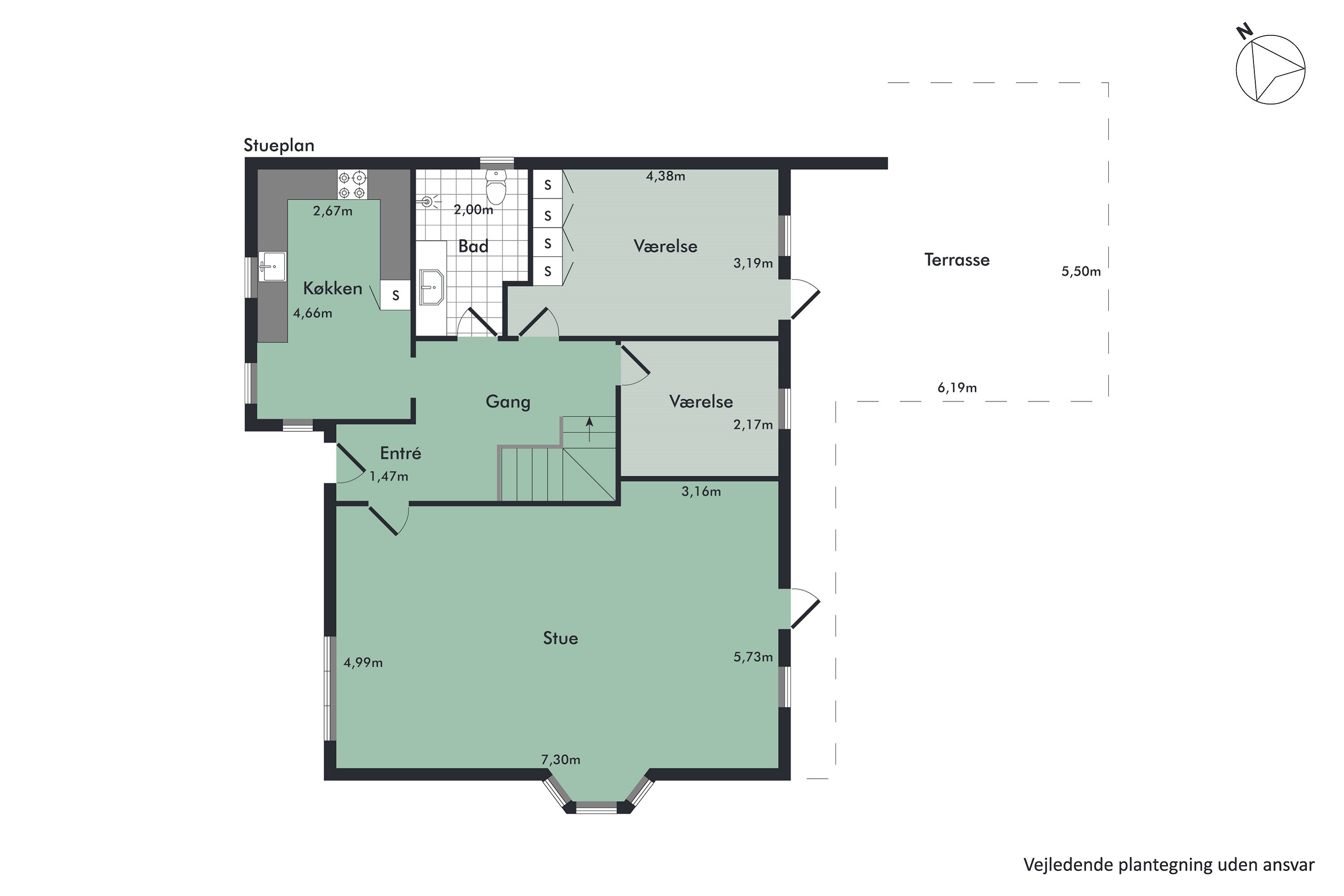 Plantegninger billede af Nørre Alle 12, 9320 Hjallerup