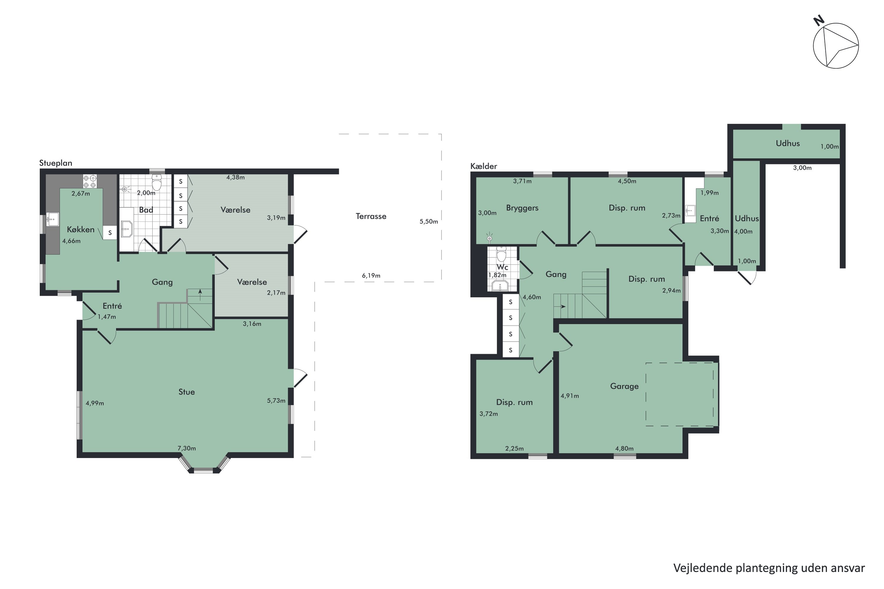Plantegninger billede af Nørre Alle 12, 9320 Hjallerup