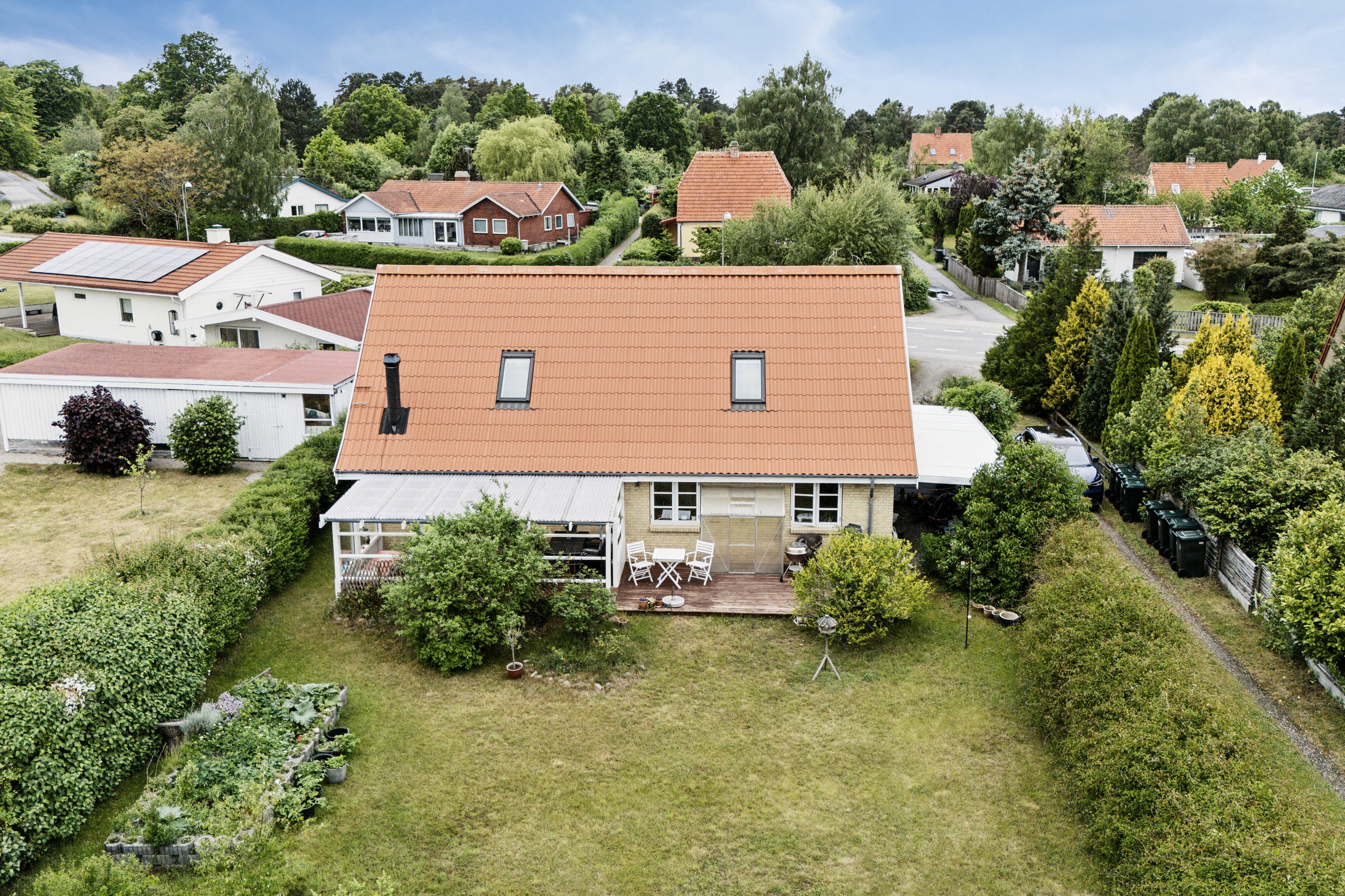 Fremhævet set fra haven billede i fuldskærmstilstand. Billede af Møllebakken 23, 4581 Rørvig