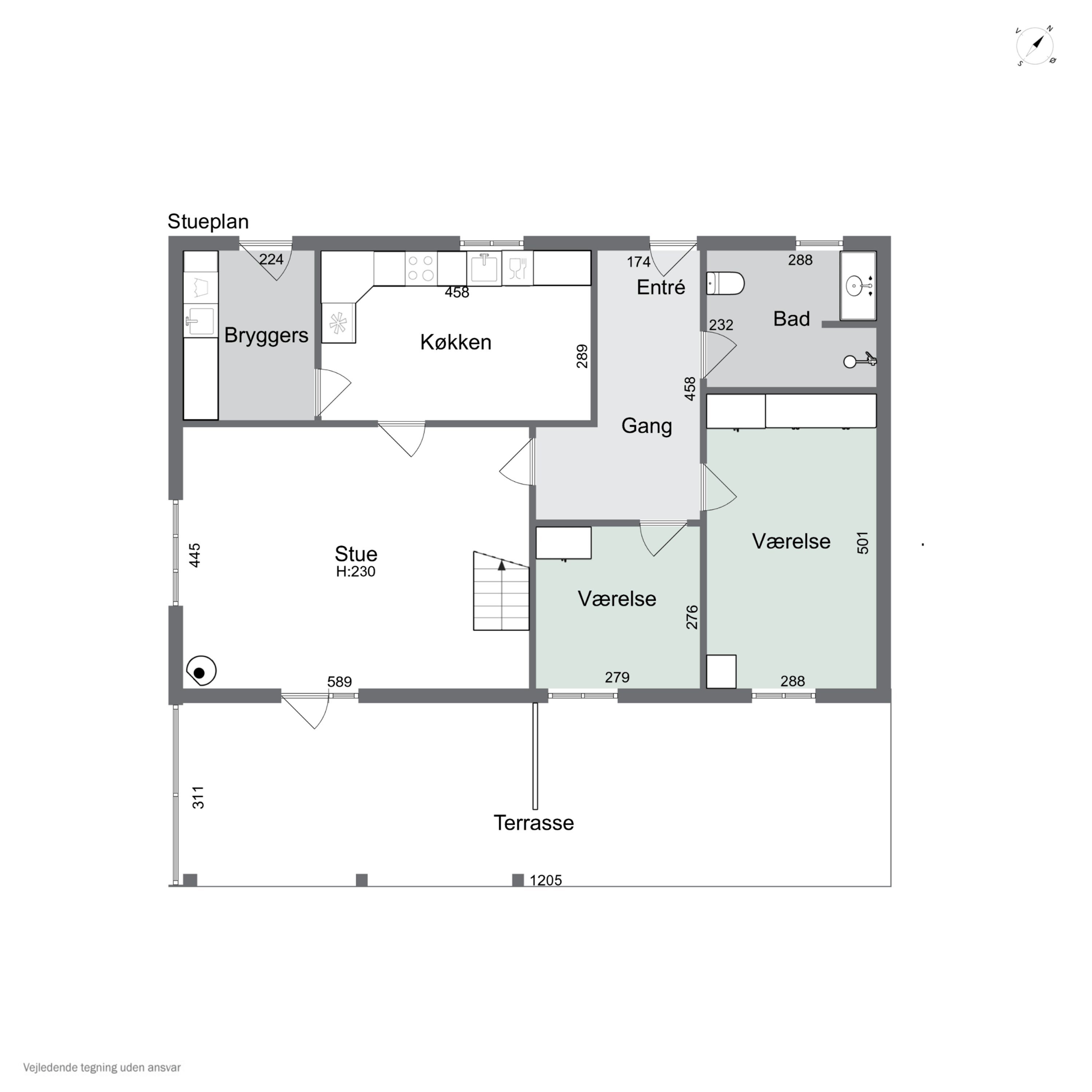Plantegninger billede af Møllebakken 23, 4581 Rørvig