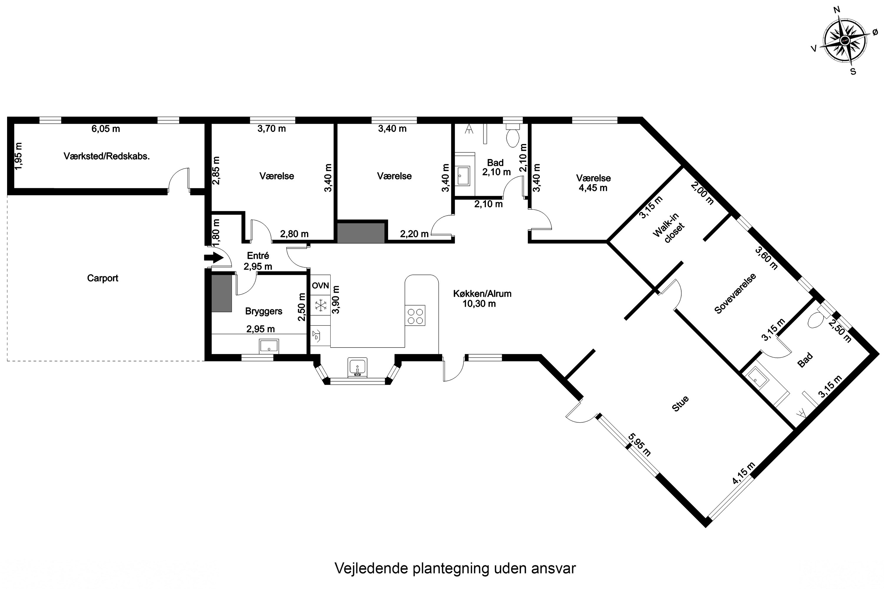 Plantegninger billede af Gammel Bøvlvej 38, 7260 Sønder Omme