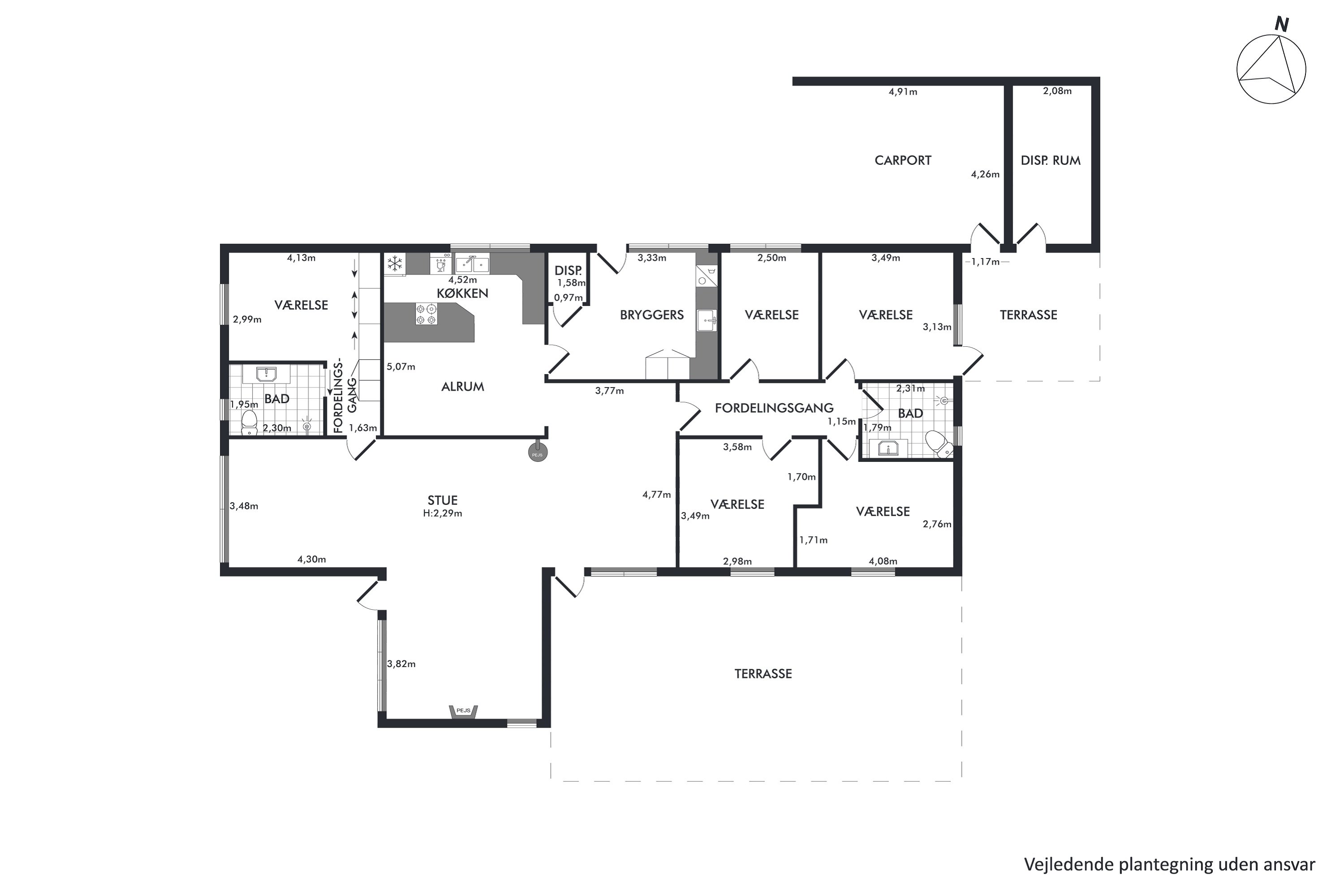 Plantegninger billede af Fjordvænget 13, 8832 Skals