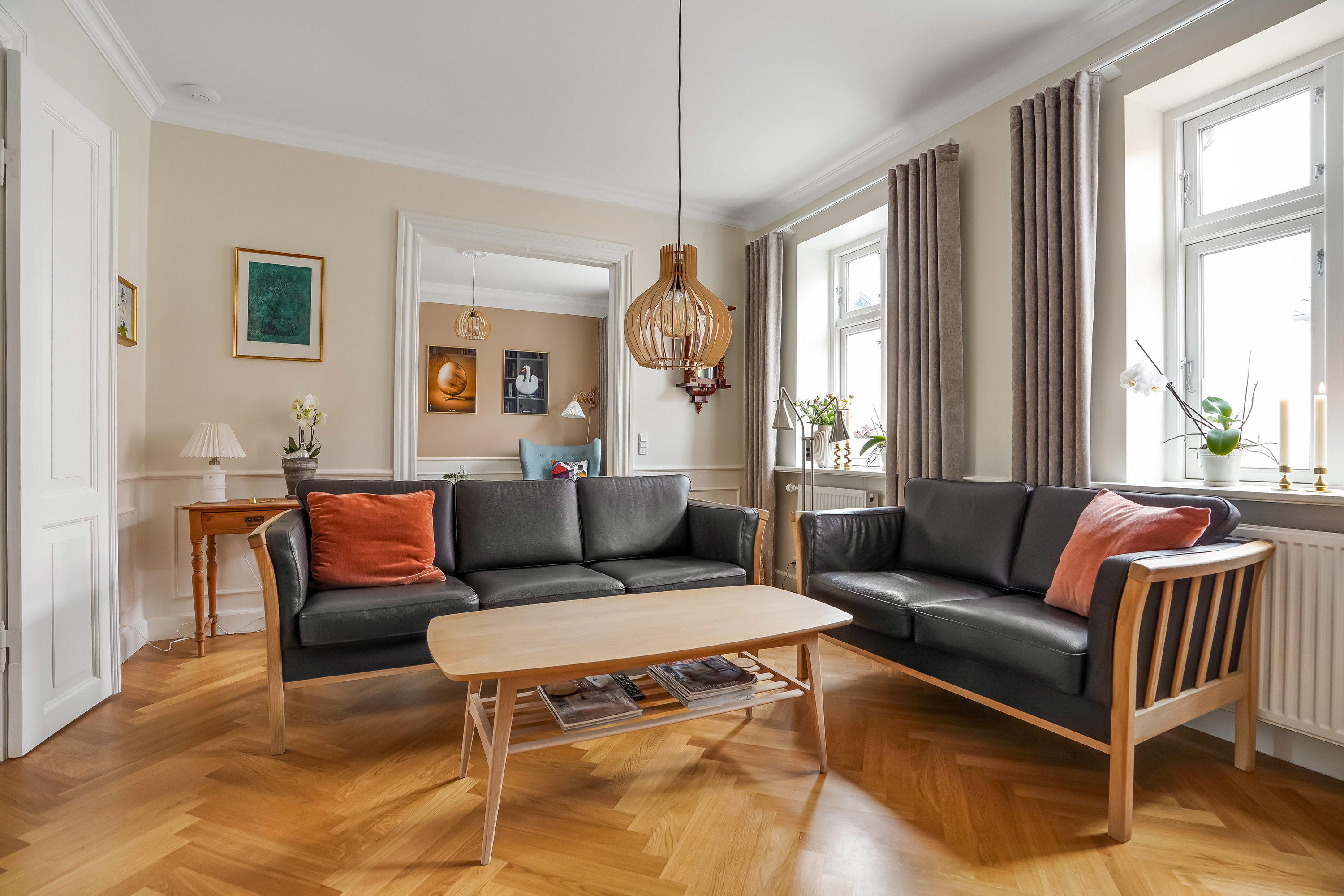 Fremhævet stue billede i fuldskærmstilstand. Billede af Nygade 36, 5500 Middelfart