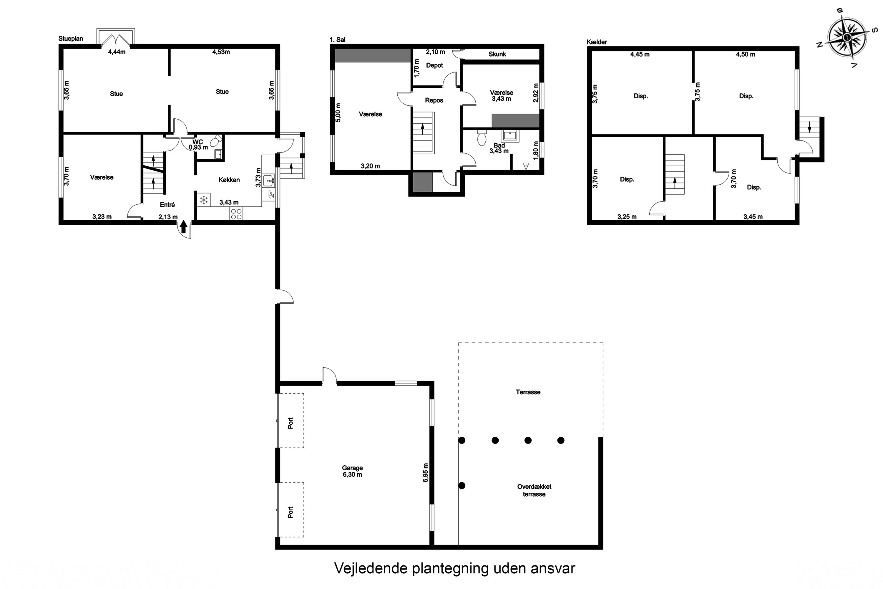 Plantegninger billede af Middelfartvej 402, Lille Ubberud, 5491 Blommenslyst