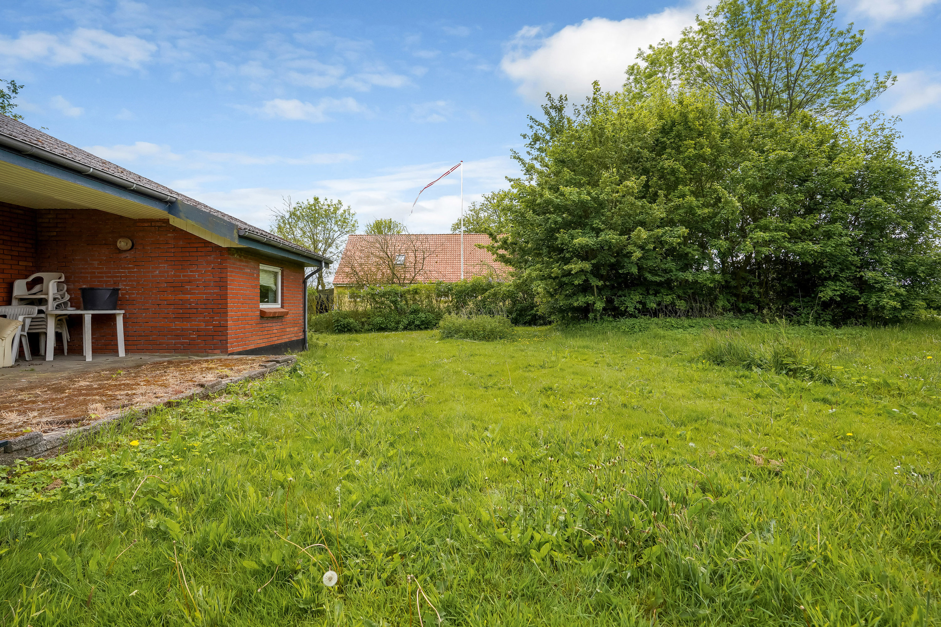 Fremhævet have billede i fuldskærmstilstand. Billede af Horsensvej 52, Hornborg, 8762 Flemming