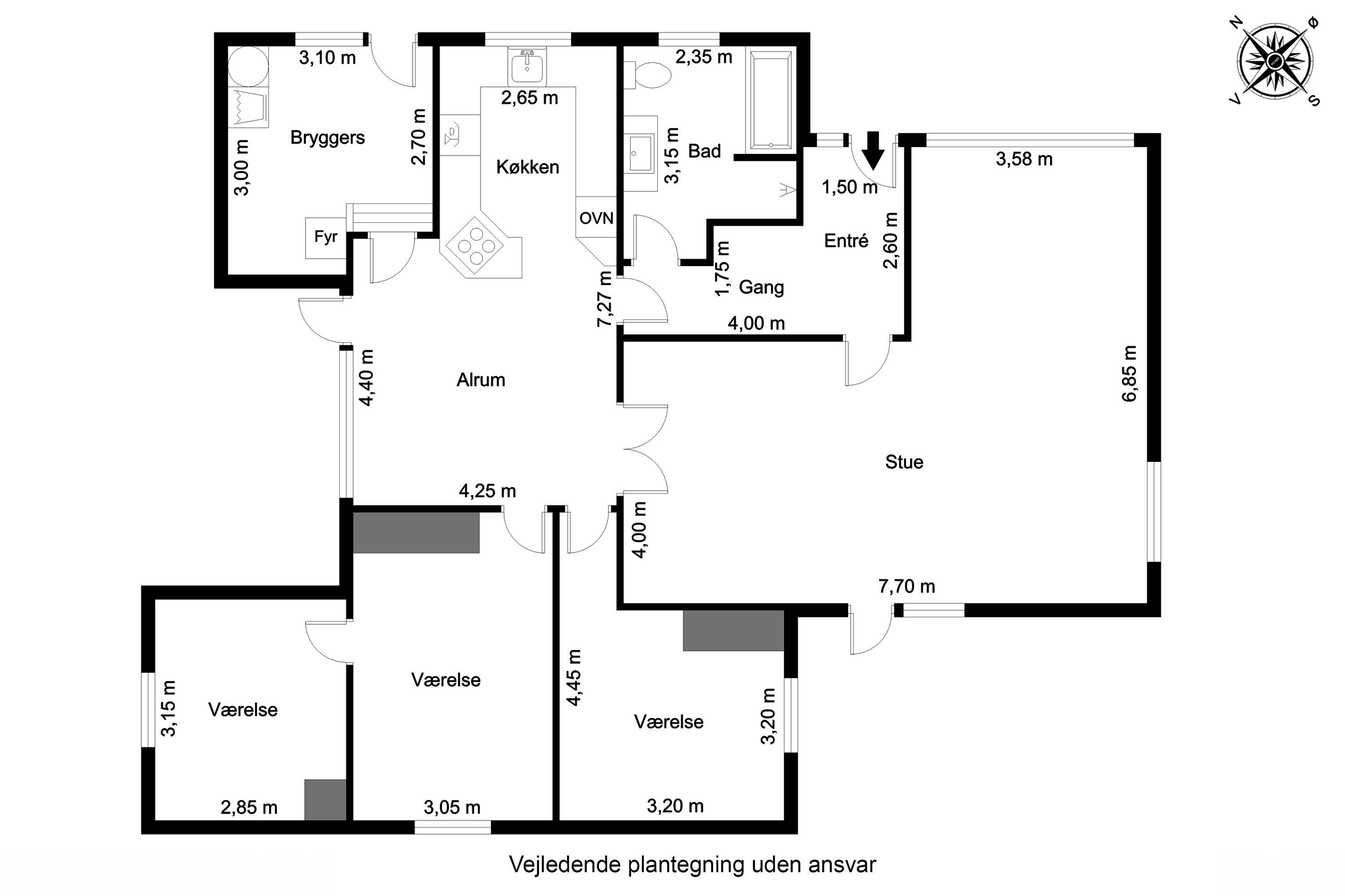 Plantegninger billede af Horsensvej 52, Hornborg, 8762 Flemming