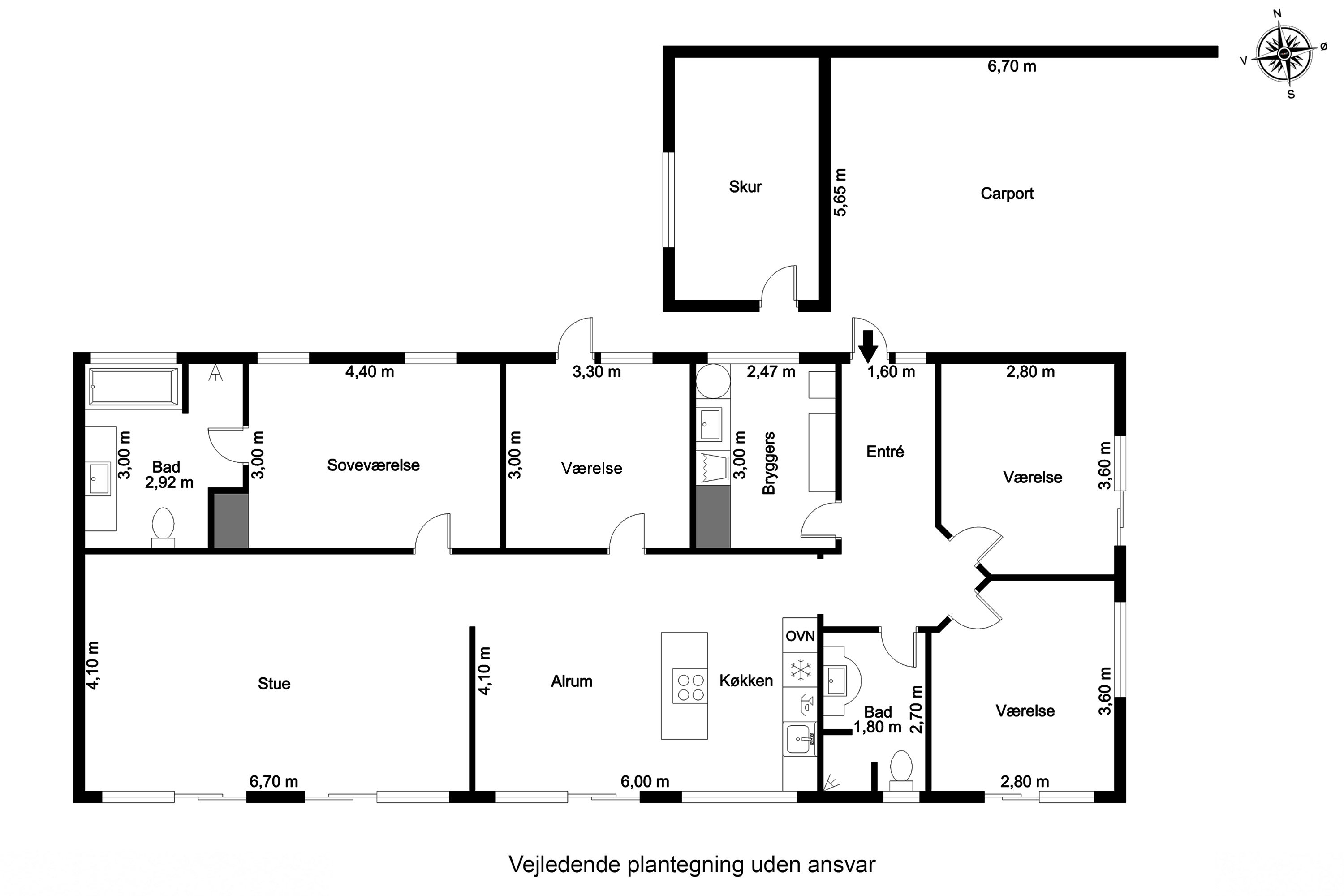 Plantegninger billede af Roloddet 10, Aale, 7160 Tørring