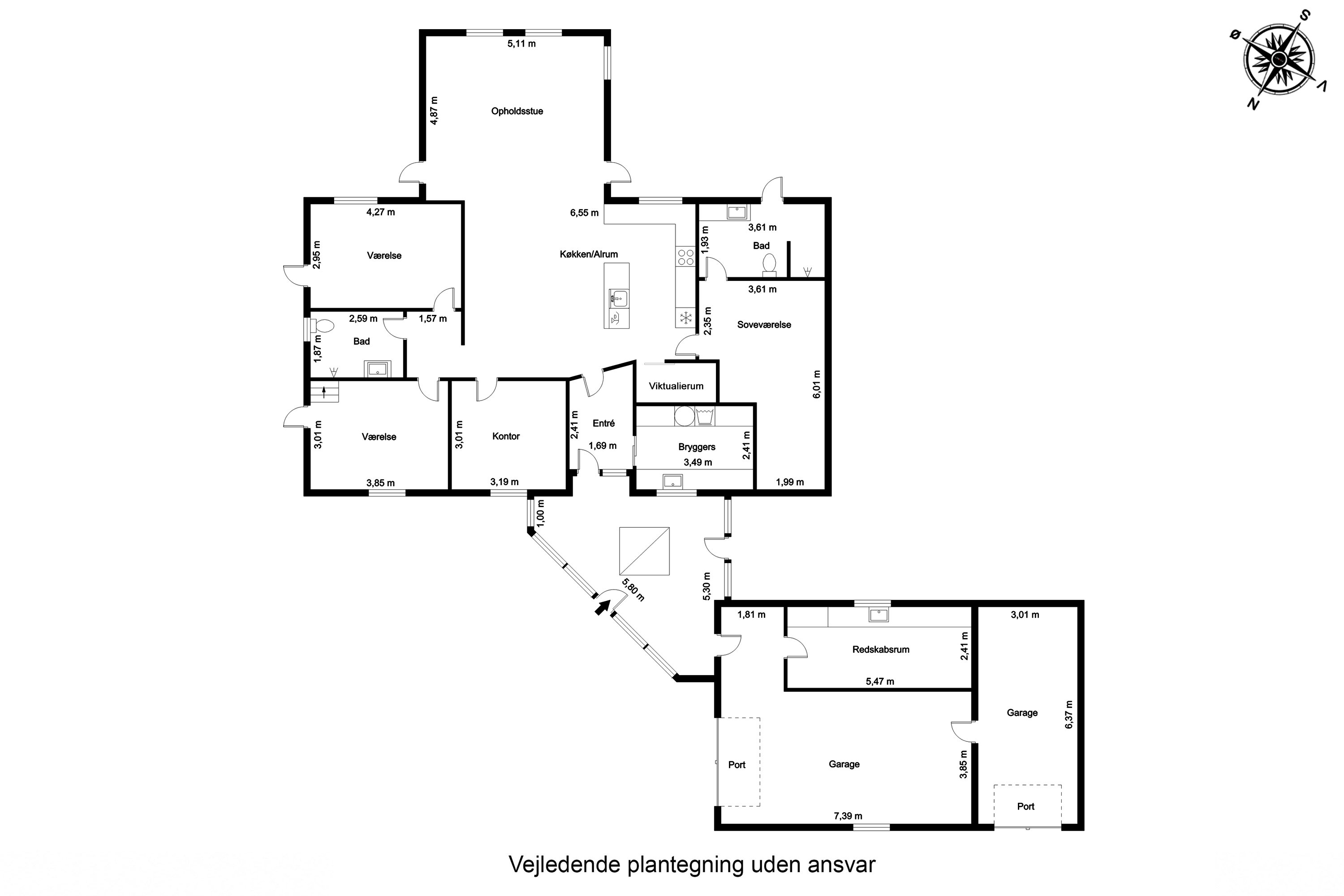 Plantegninger billede af Kærvejen 47, 7171 Uldum