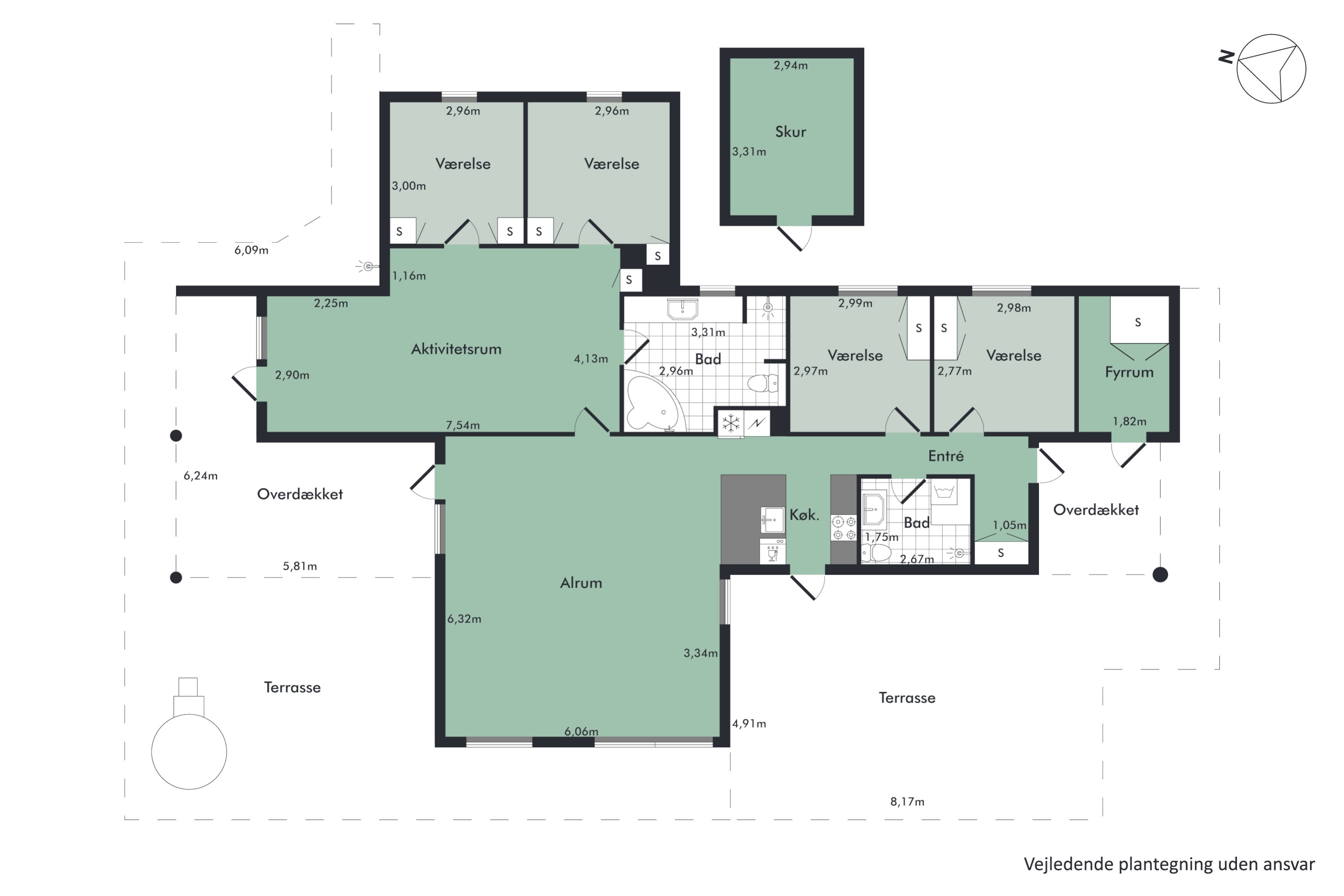 Plantegninger billede af Rævehaven 4, Øster Hurup, 9560 Hadsund