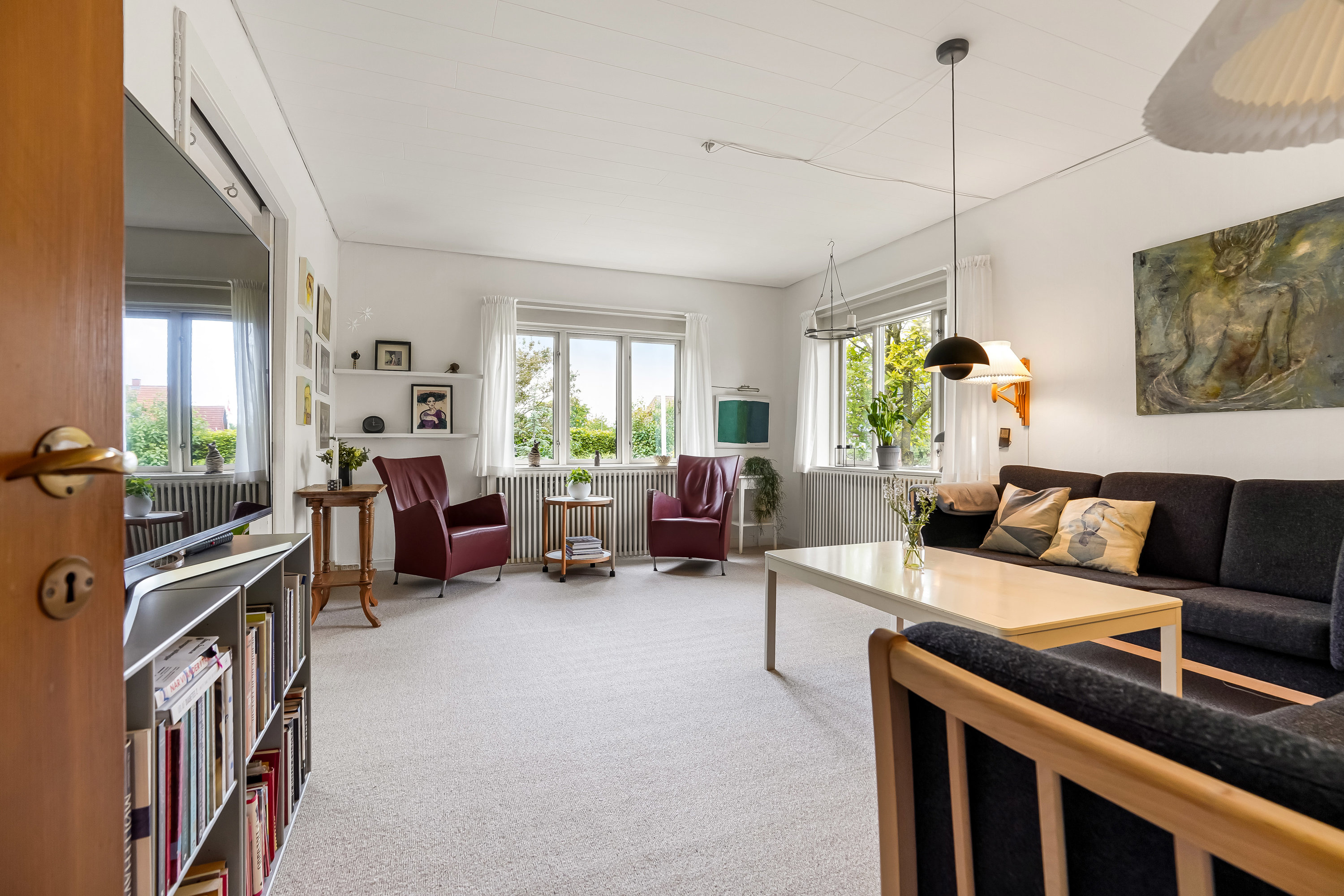 Fremhævet stue billede i fuldskærmstilstand. Billede af Skolegade 5, 7171 Uldum