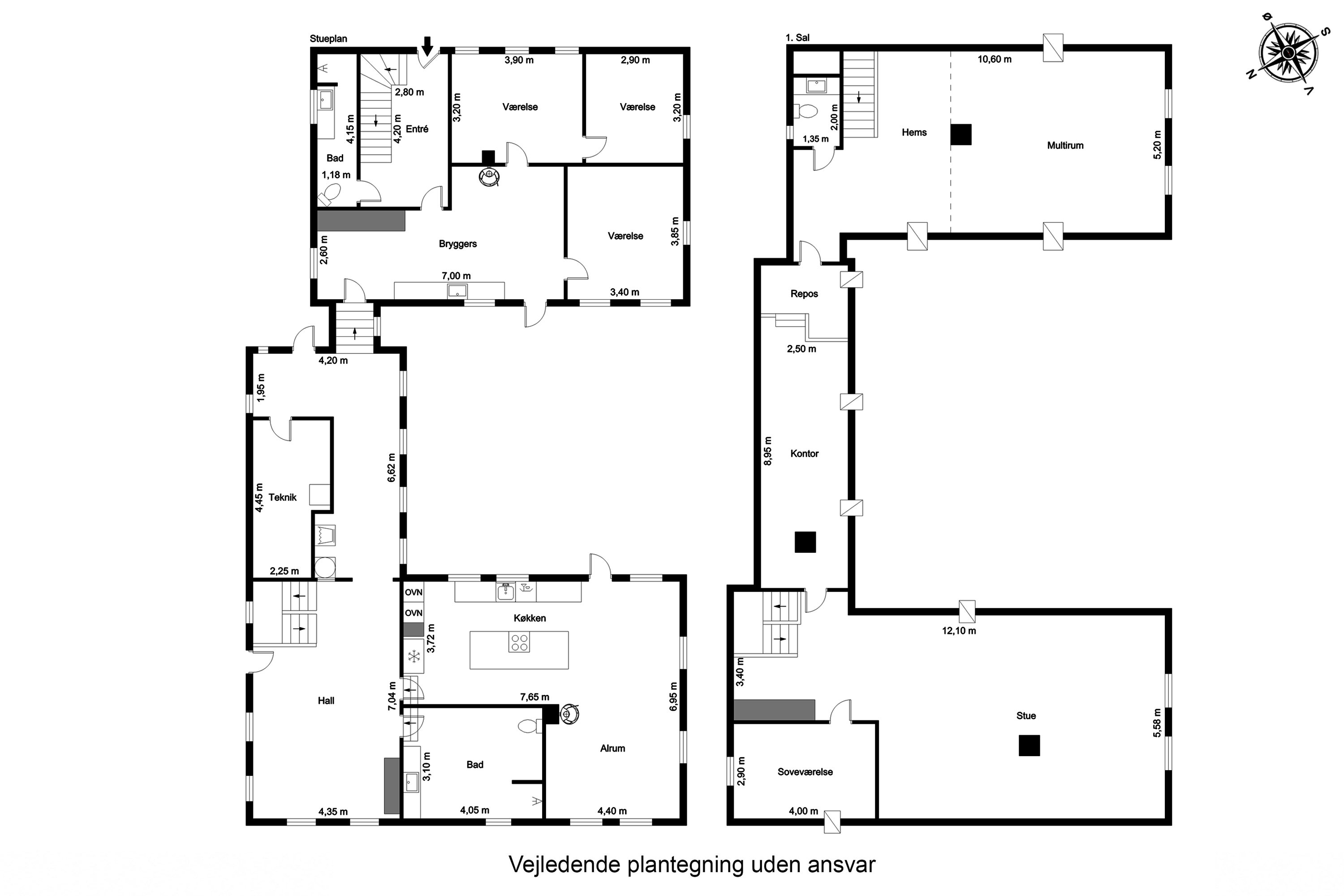 Plantegninger billede af Brentebjerg 4, Baaring, 5466 Asperup