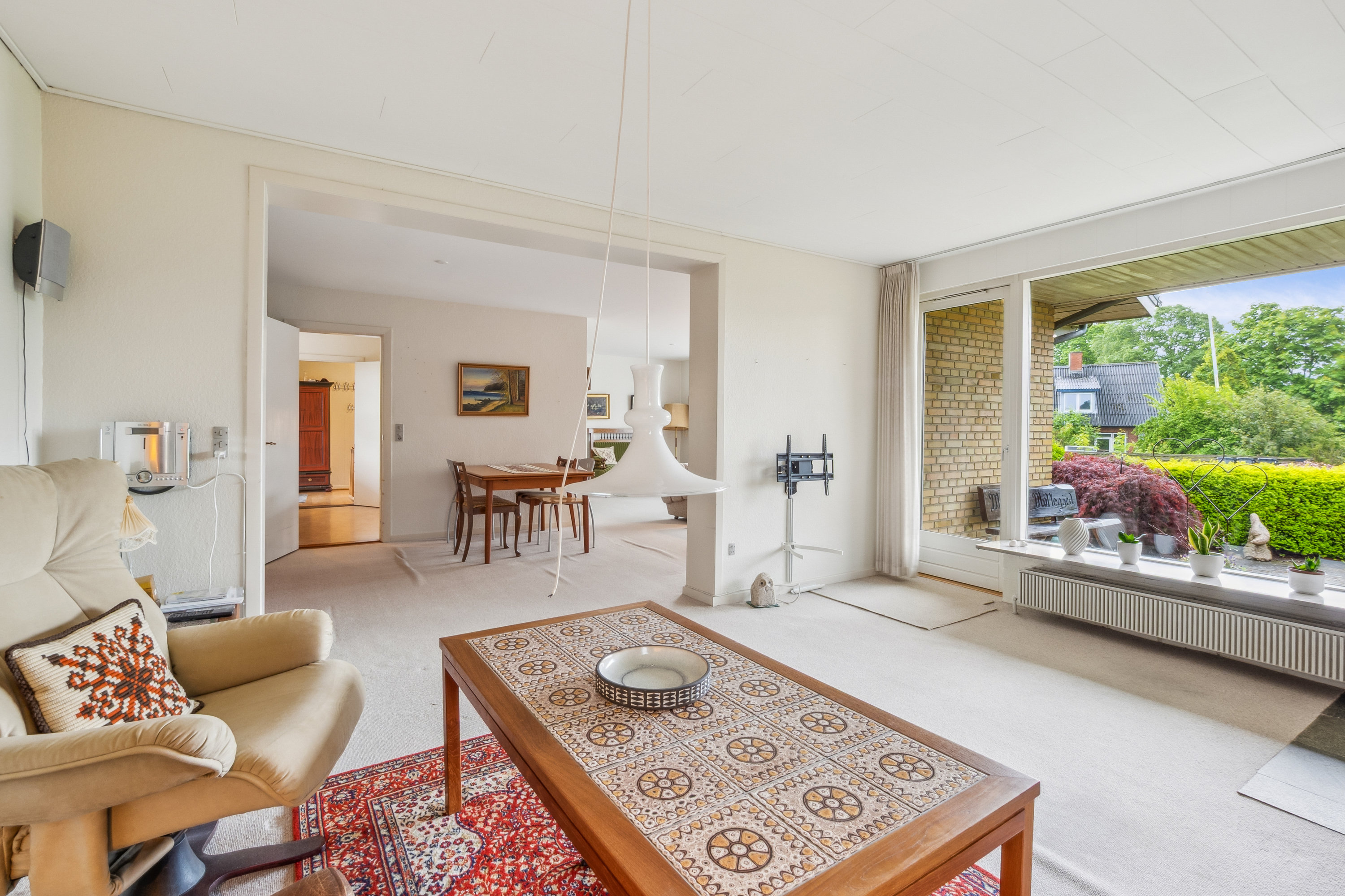 Fremhævet stue billede i fuldskærmstilstand. Billede af Fuglebakken 34, 7900 Nykøbing M