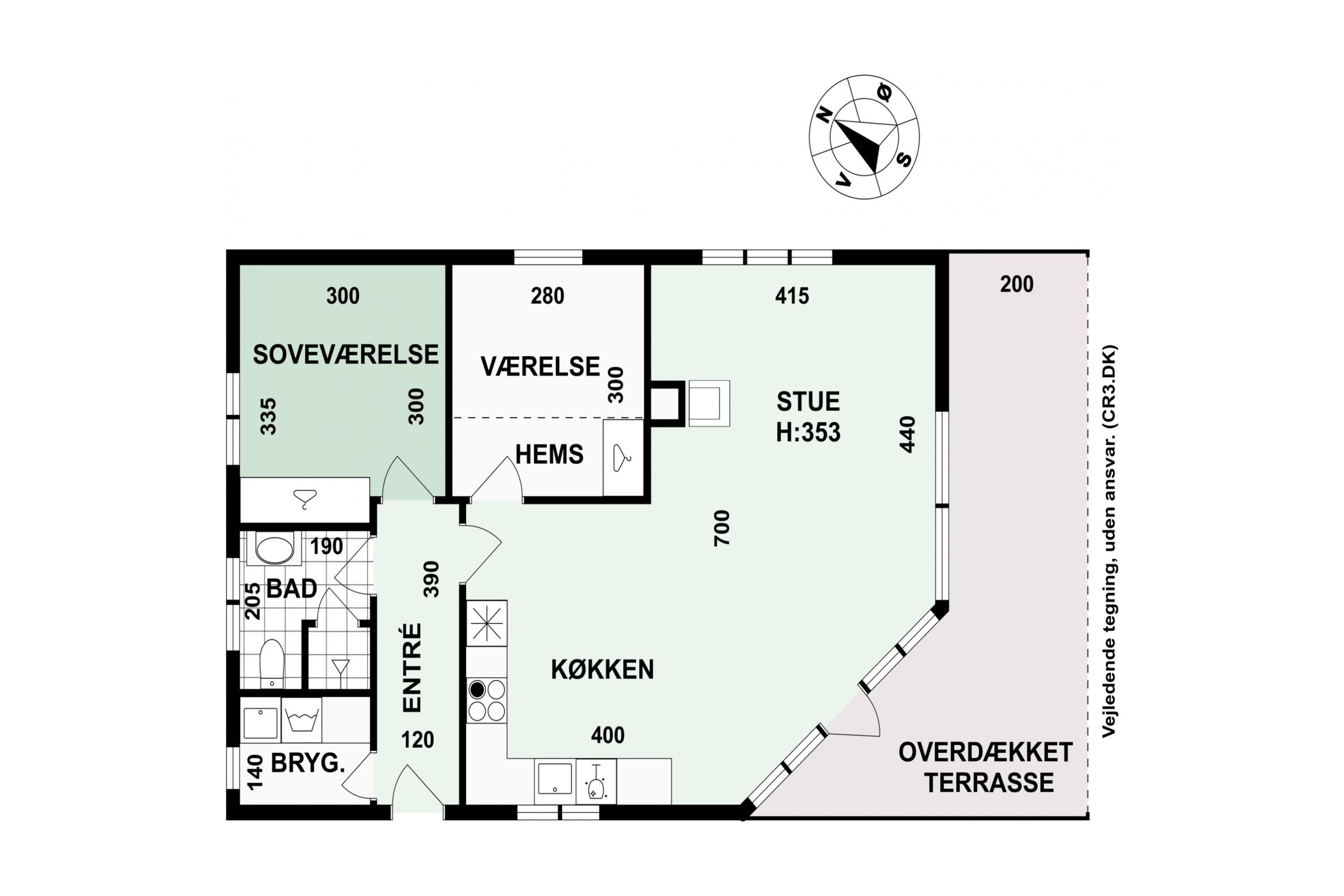 Plantegninger billede af Teilmanns Alle 19, 3100 Hornbæk