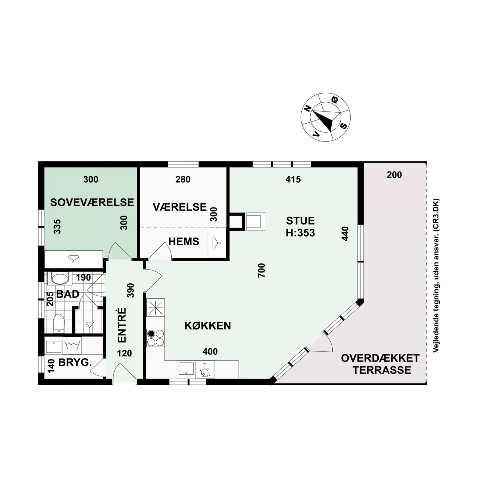 Plantegninger billede af Teilmanns Alle 19, 3100 Hornbæk