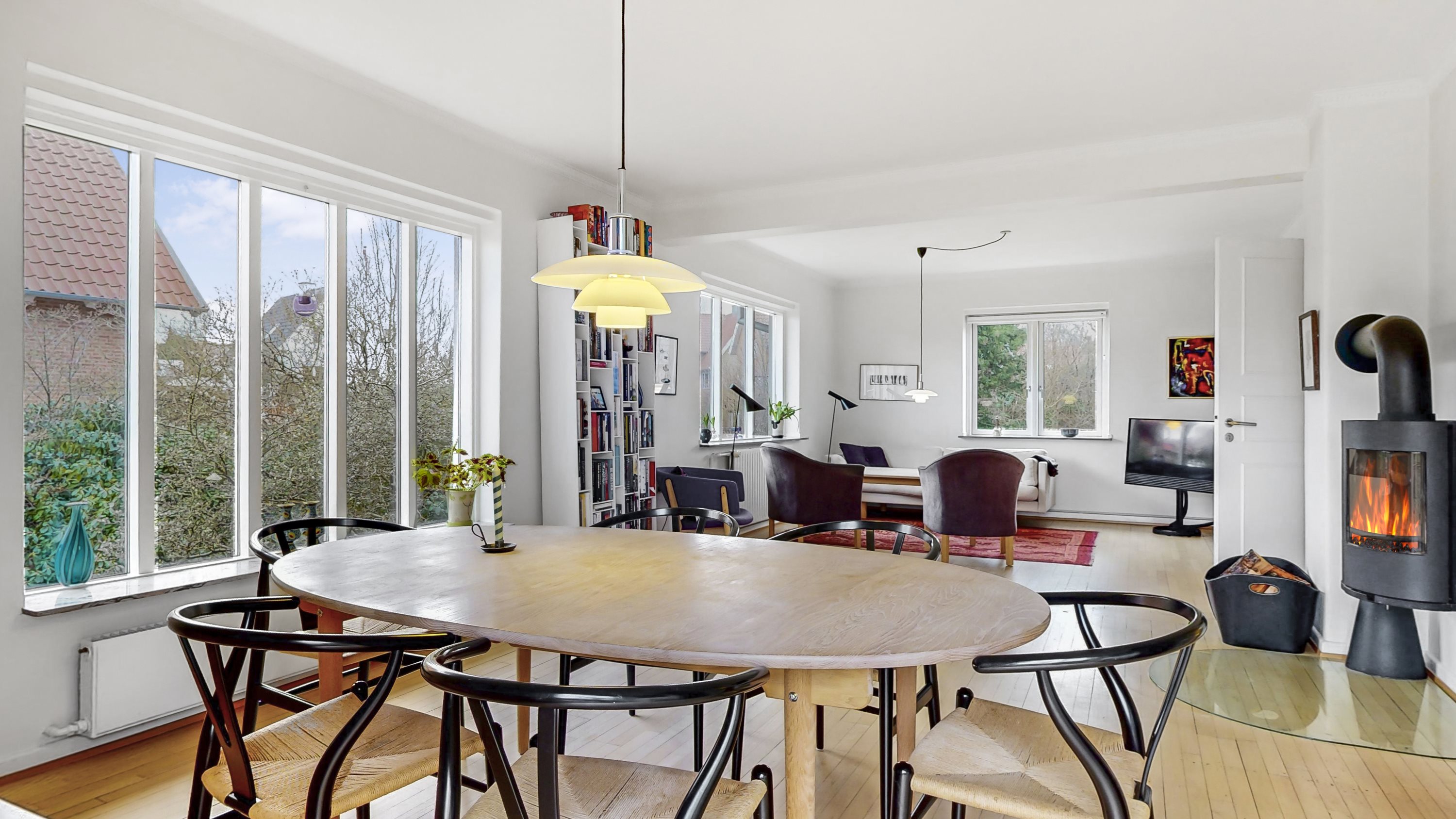 Fremhævet stue billede i fuldskærmstilstand. Billede af Holbergsvej 40, 8800 Viborg