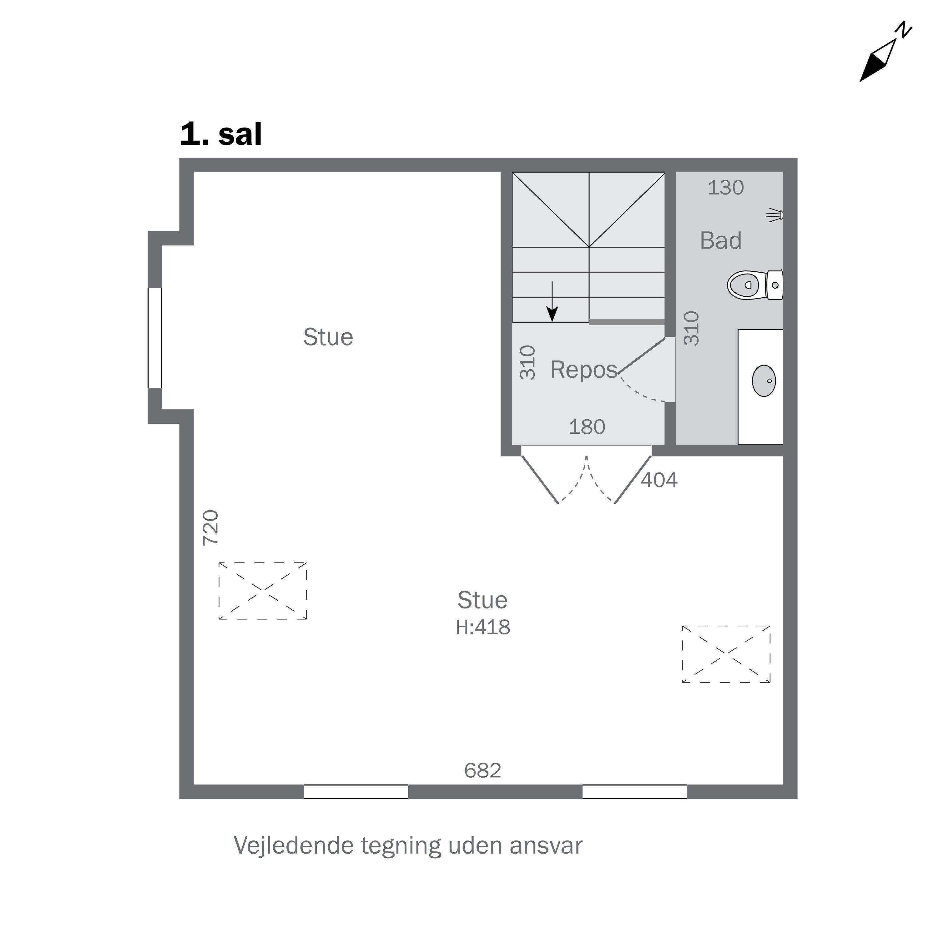 Plantegninger billede af Trørødvej 28B, 1. 9., 2950 Vedbæk