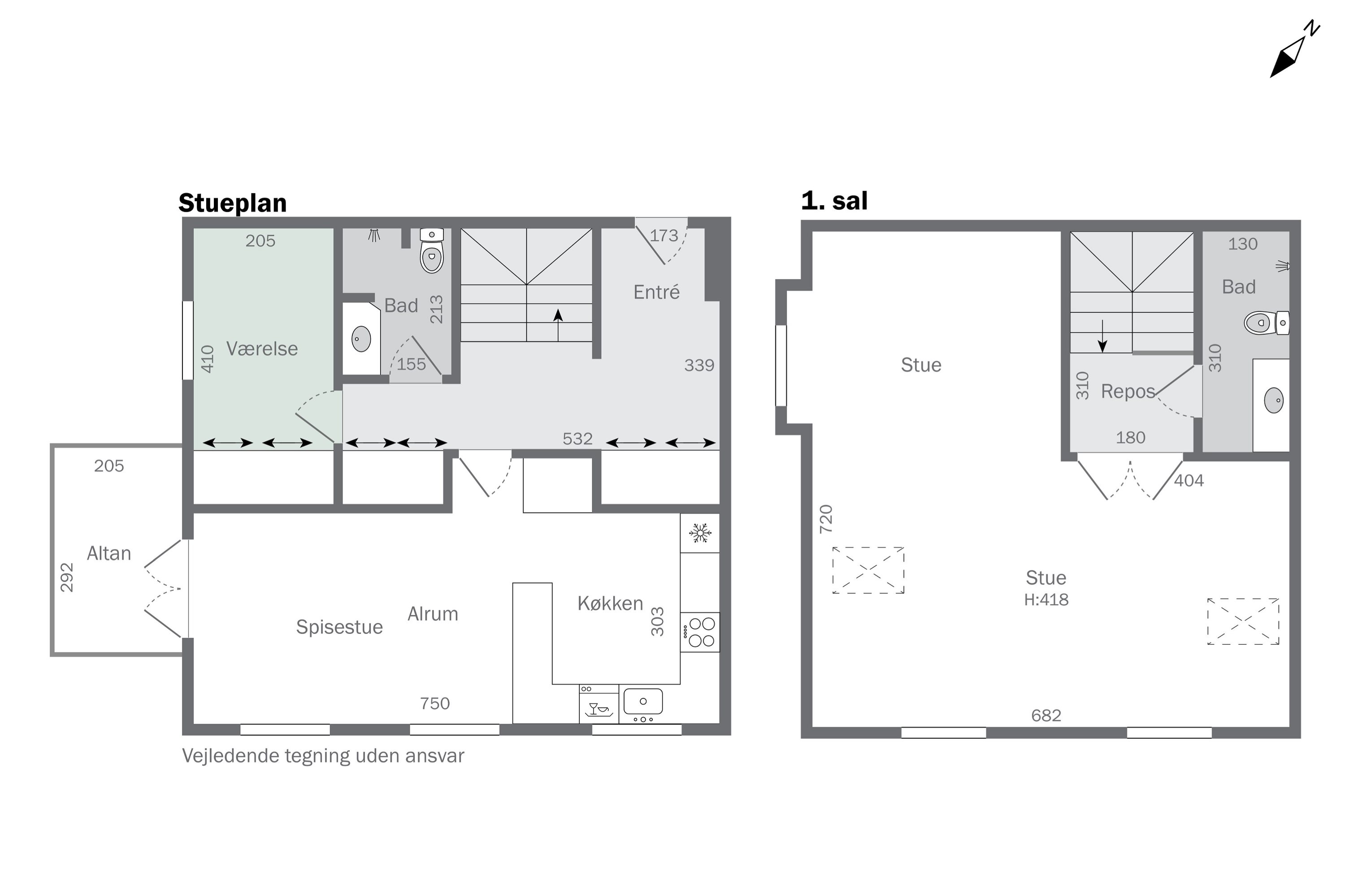 Plantegninger billede af Trørødvej 28B, 1. 9., 2950 Vedbæk