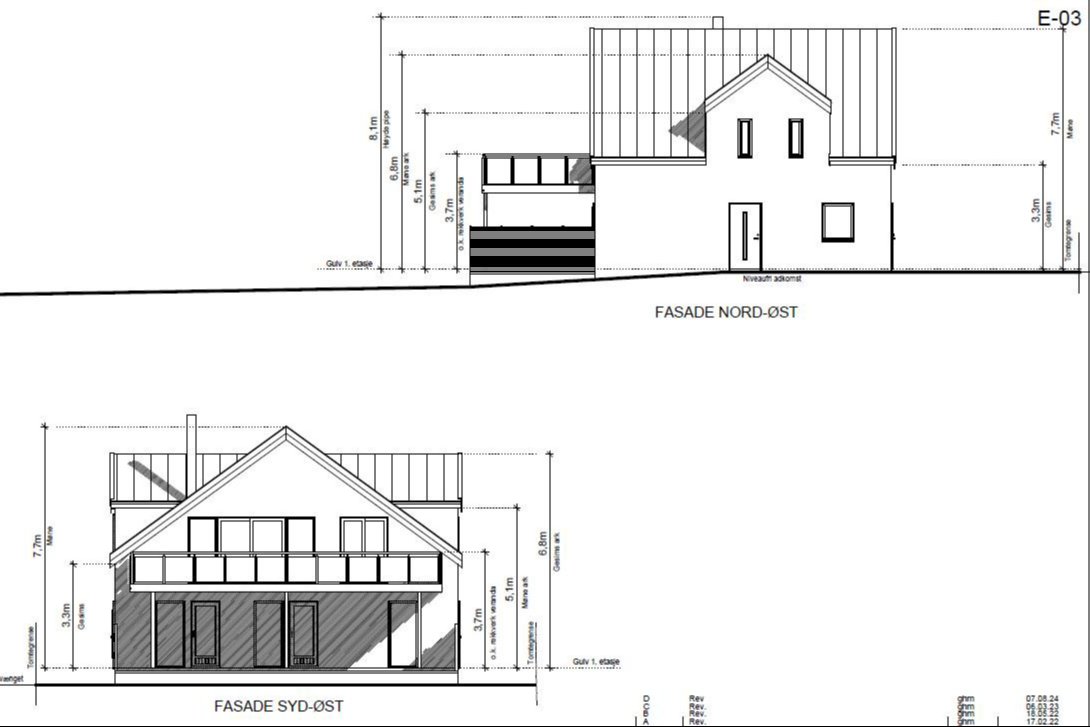 Miniaturebillede 2: snittegning facade. Billede af Rantzausmindevej 47, 5700 Svendborg