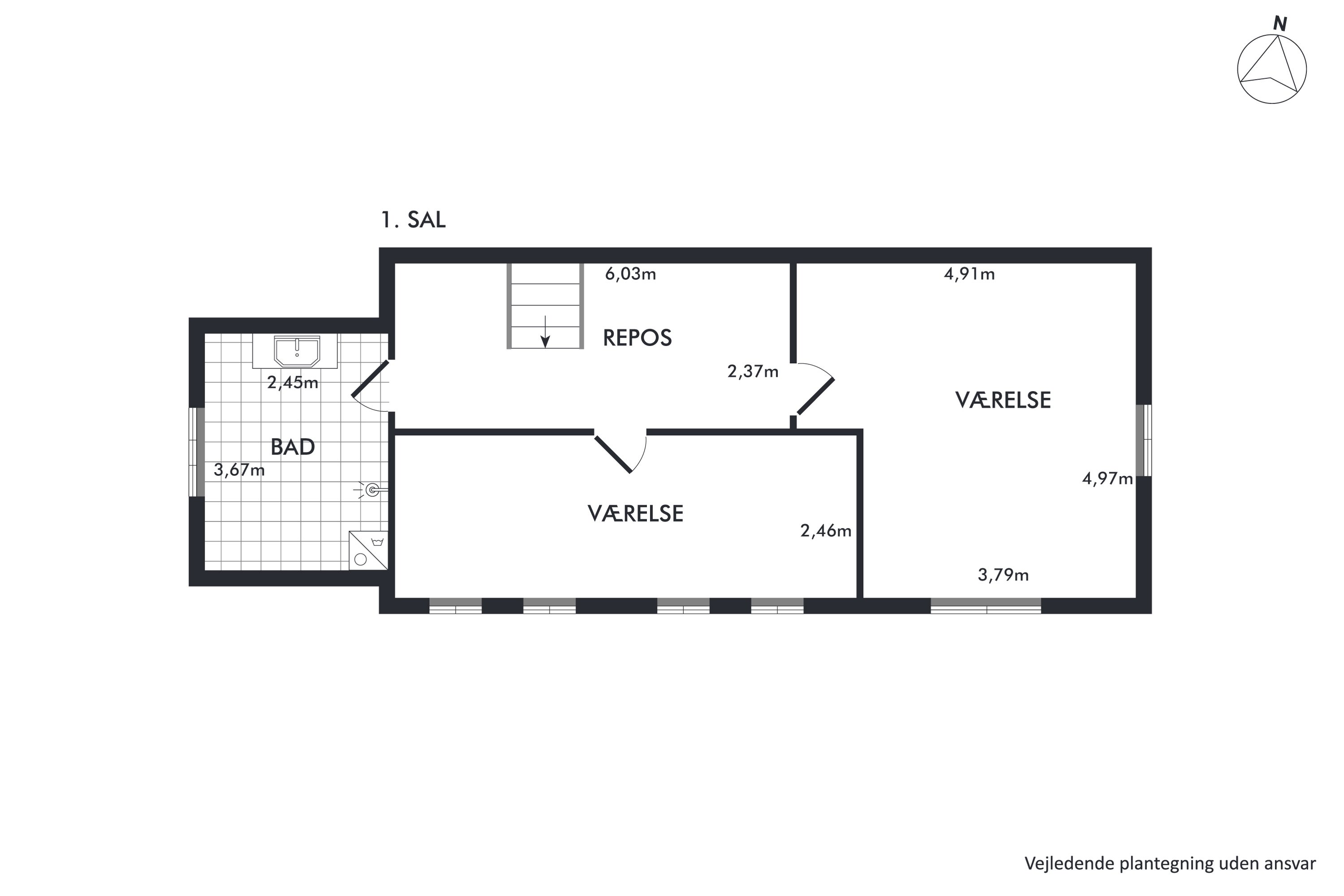 Plantegninger billede af Nørreåvej 25, Vejrum, 8830 Tjele