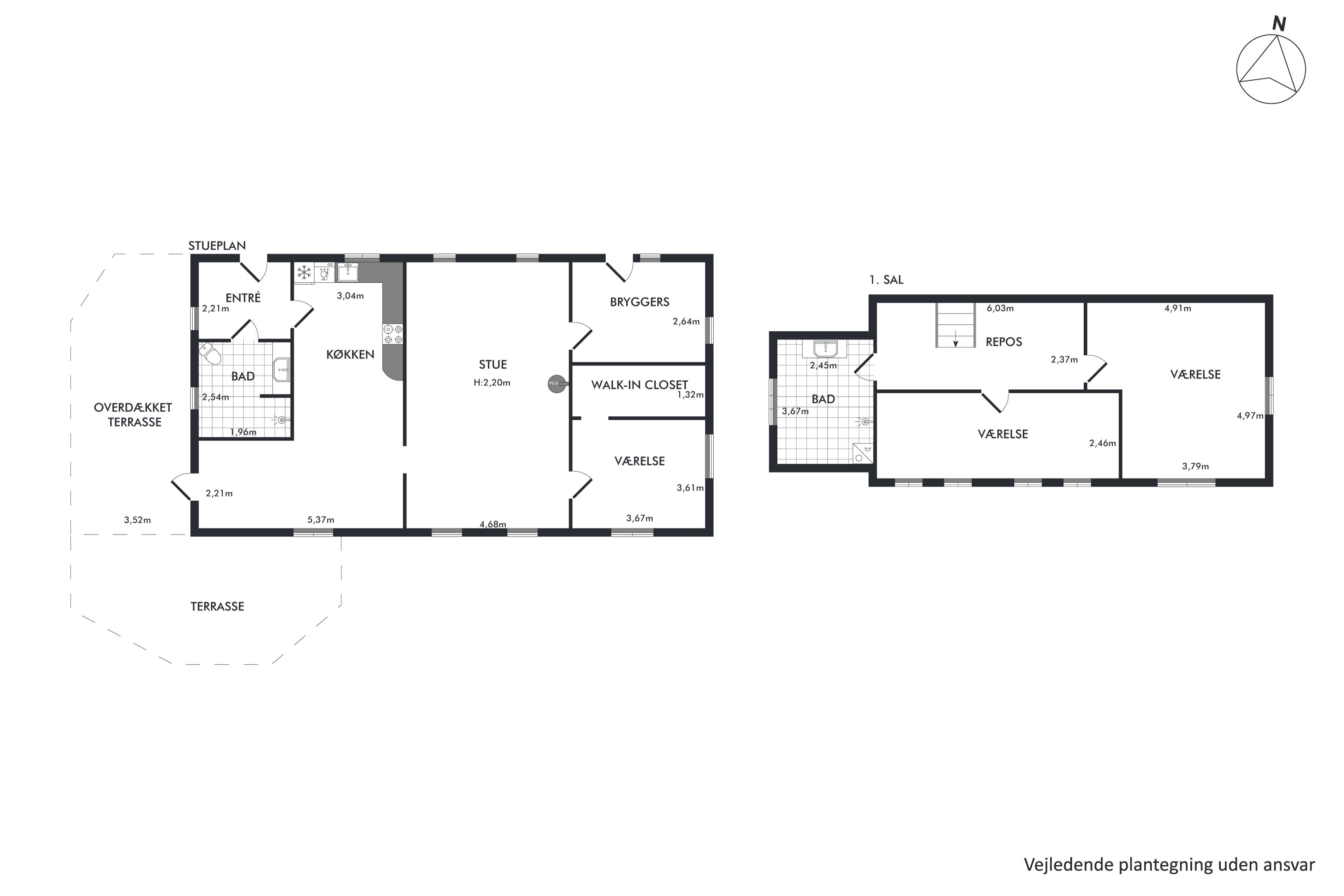 Plantegninger billede af Nørreåvej 25, Vejrum, 8830 Tjele