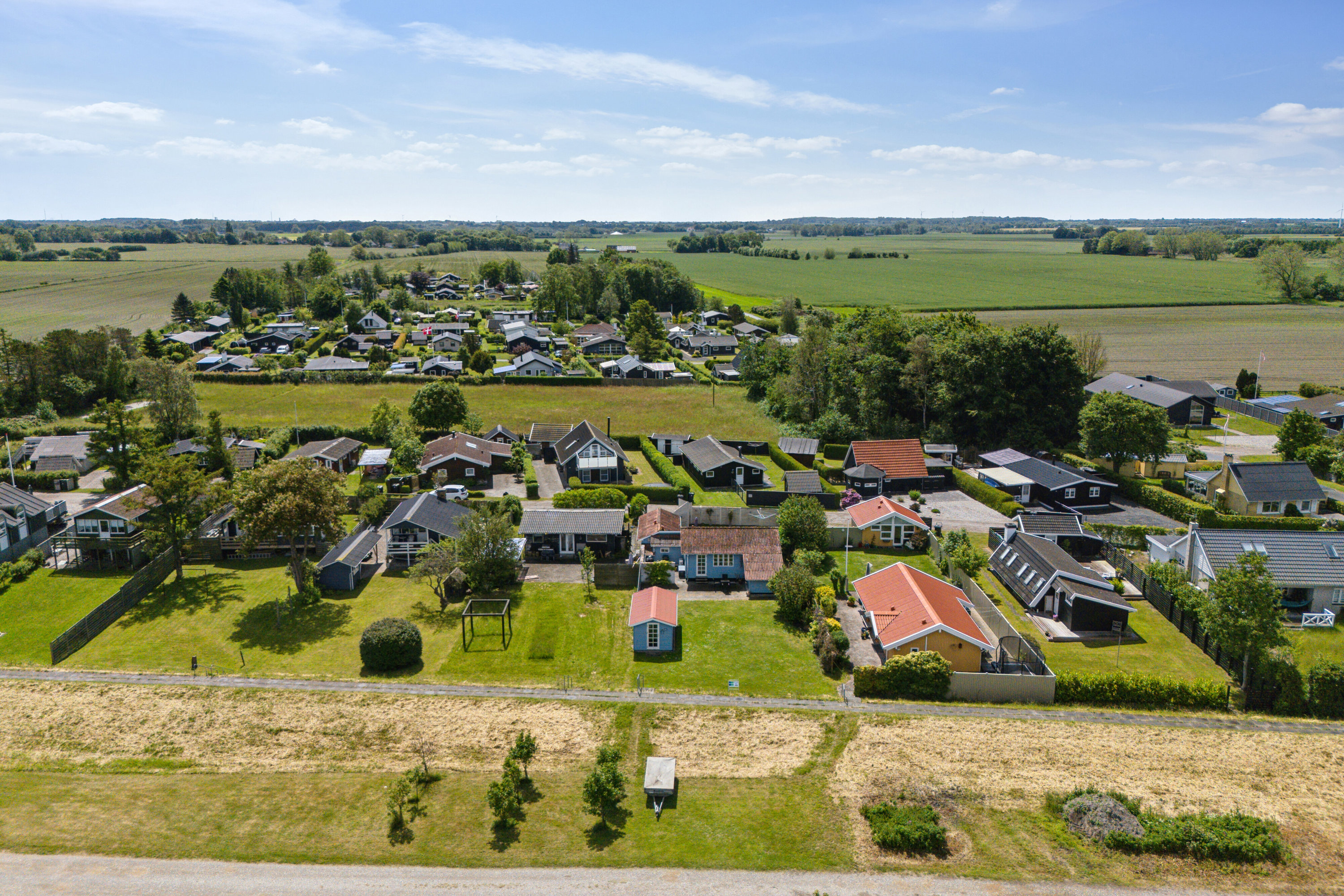 Fremhævet luftfoto billede i fuldskærmstilstand. Billede af Platanvej 51, Tørresø Strand, 5450 Otterup
