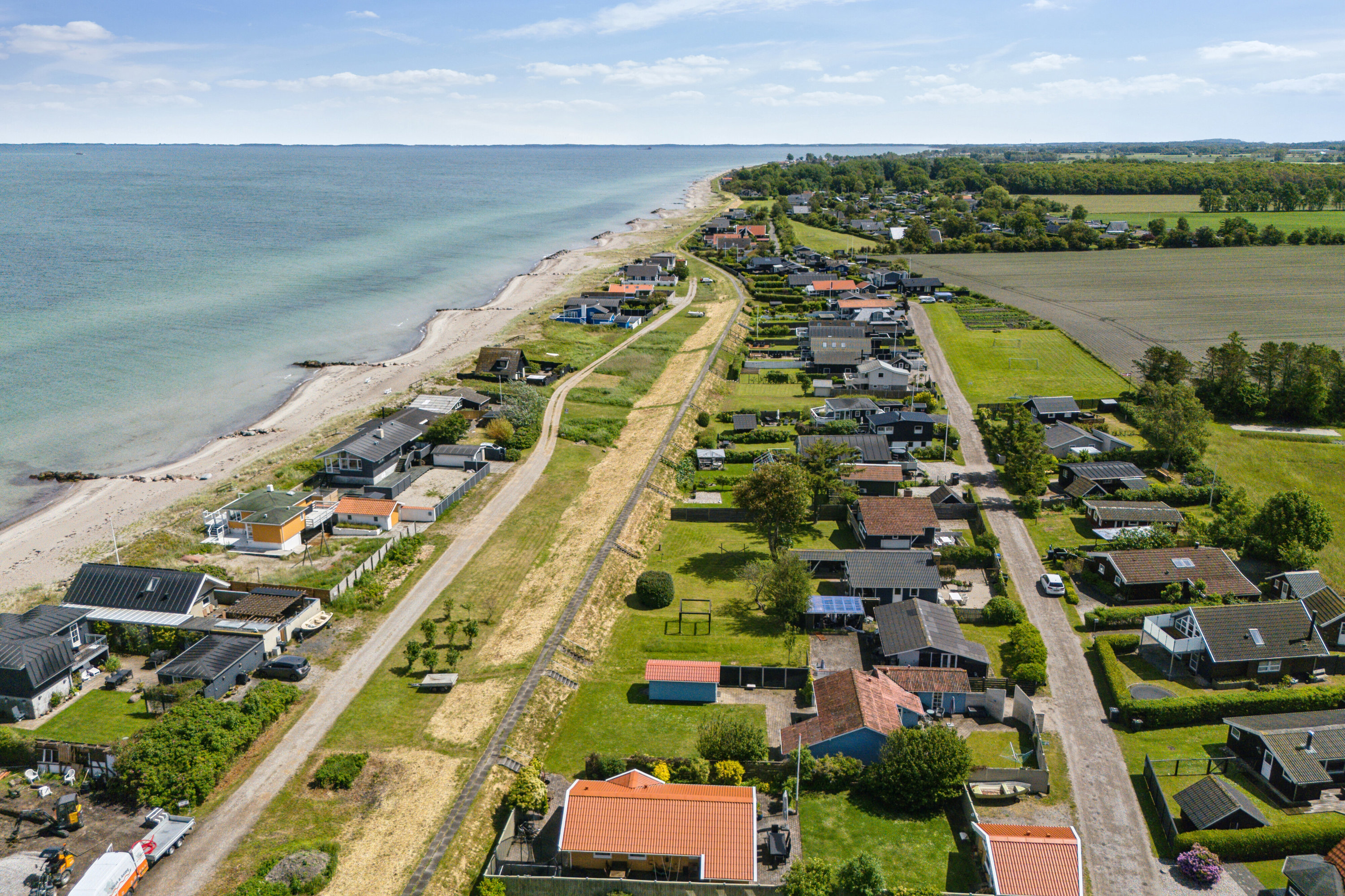 Fremhævet luftfoto billede i fuldskærmstilstand. Billede af Platanvej 51, Tørresø Strand, 5450 Otterup