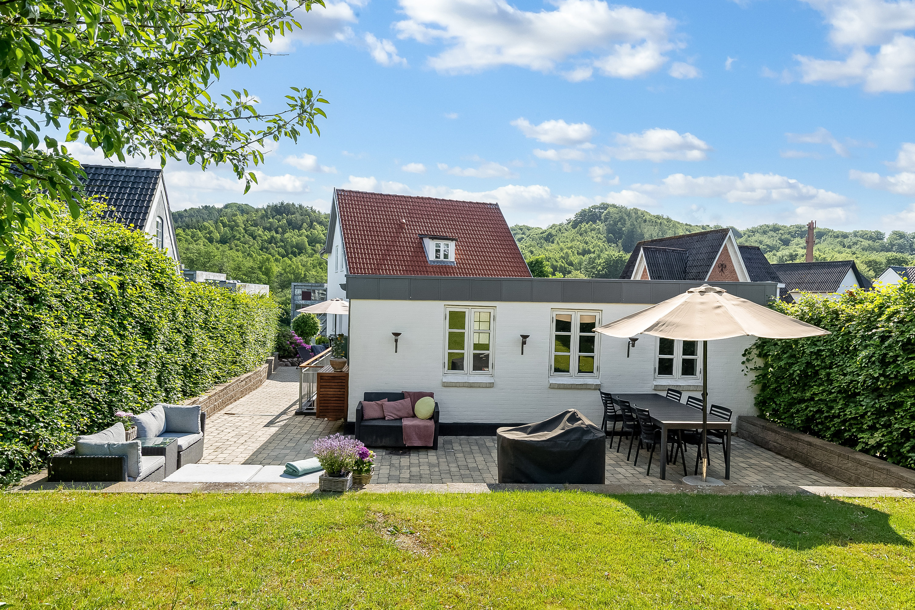 Fremhævet terrasse billede i fuldskærmstilstand. Billede af Grejsdalsvej 237, Grejsdalen, 7100 Vejle