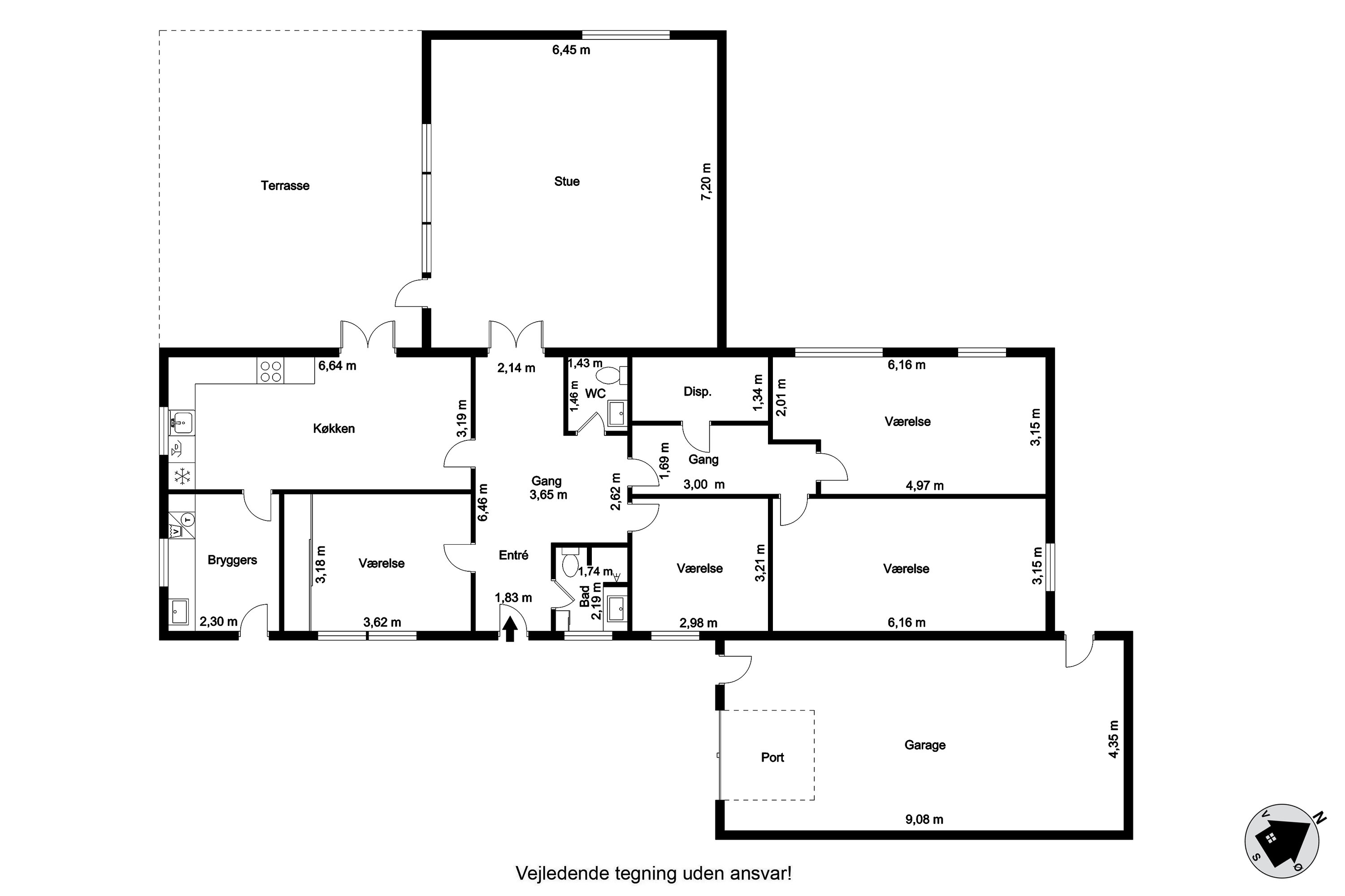 Plantegninger billede af Tommelisevej 4, 9700 Brønderslev