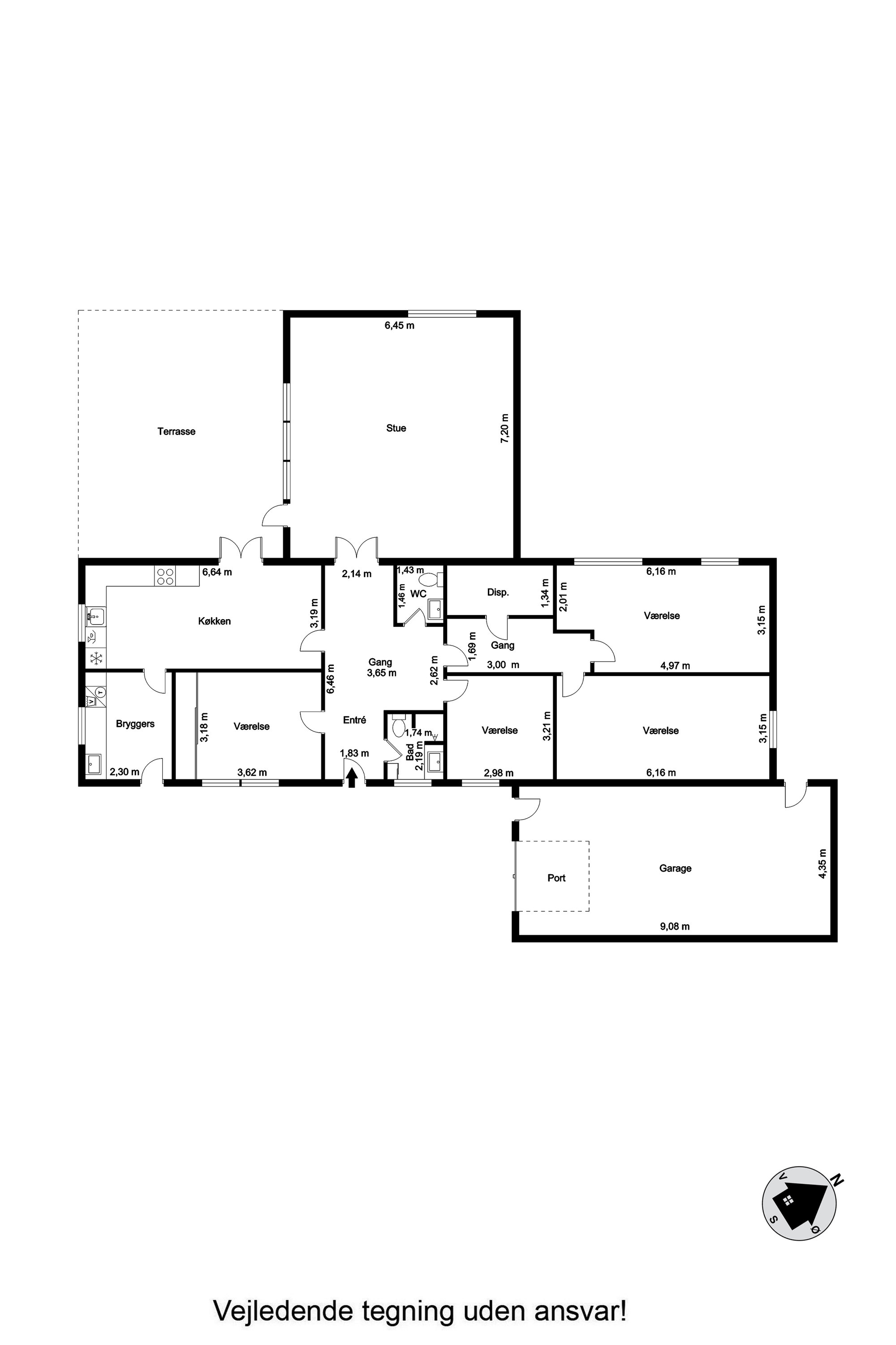 Plantegninger billede af Tommelisevej 4, 9700 Brønderslev