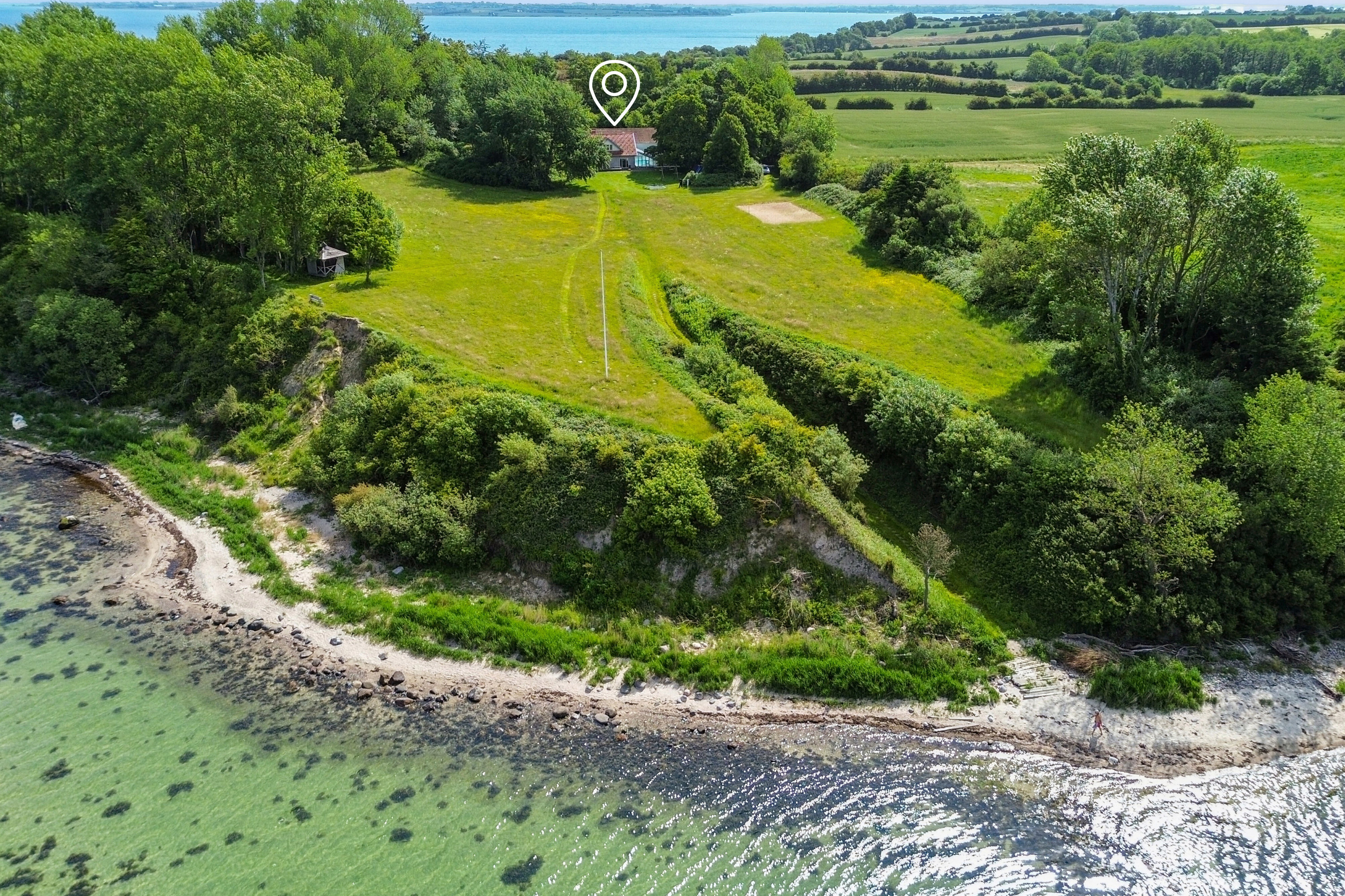 Fremhævet luftfoto billede i fuldskærmstilstand. Billede af Varnæshoved 4, Varnæs, 6200 Aabenraa