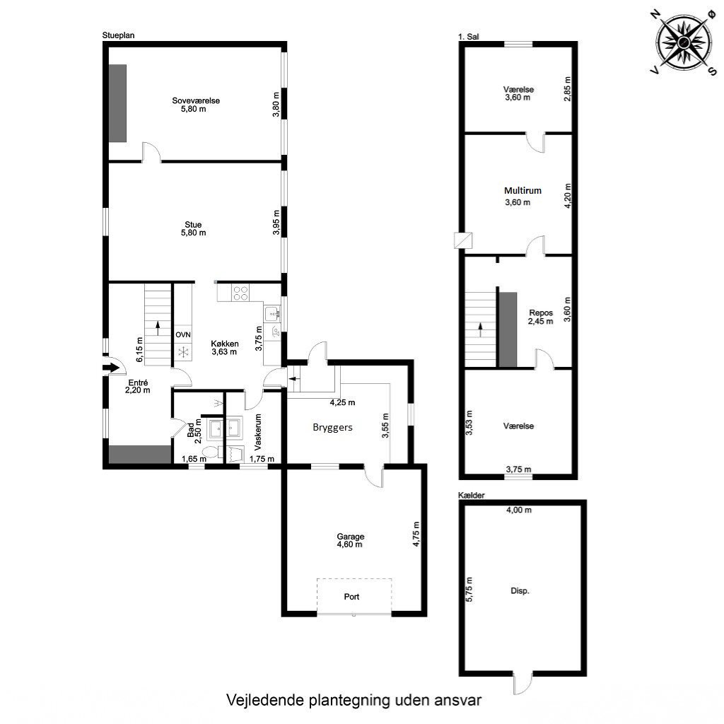 Plantegninger billede af Østerled 3, 7171 Uldum