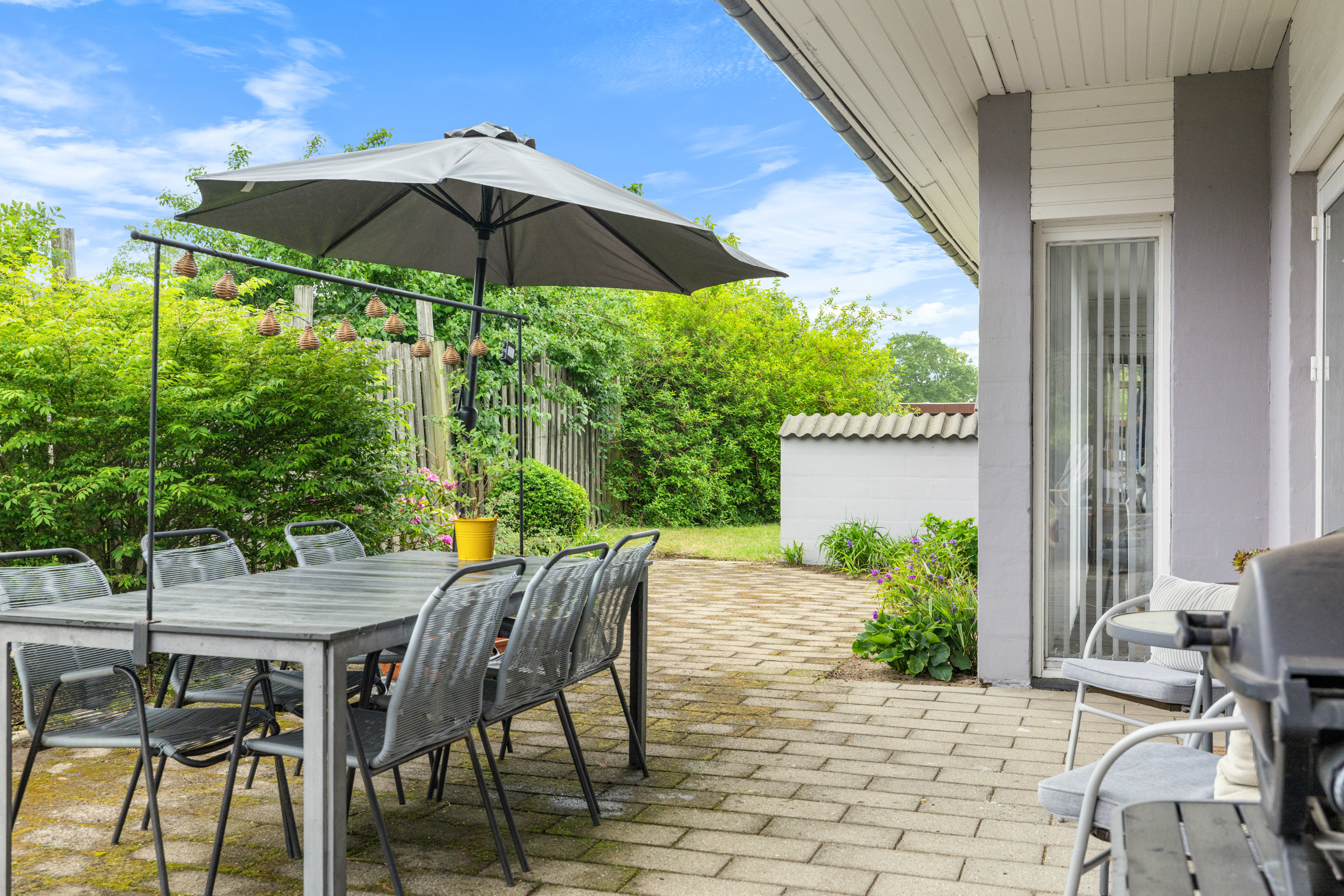 Fremhævet terrasse billede i fuldskærmstilstand. Billede af Granvej 3, Faldsled, 5642 Millinge