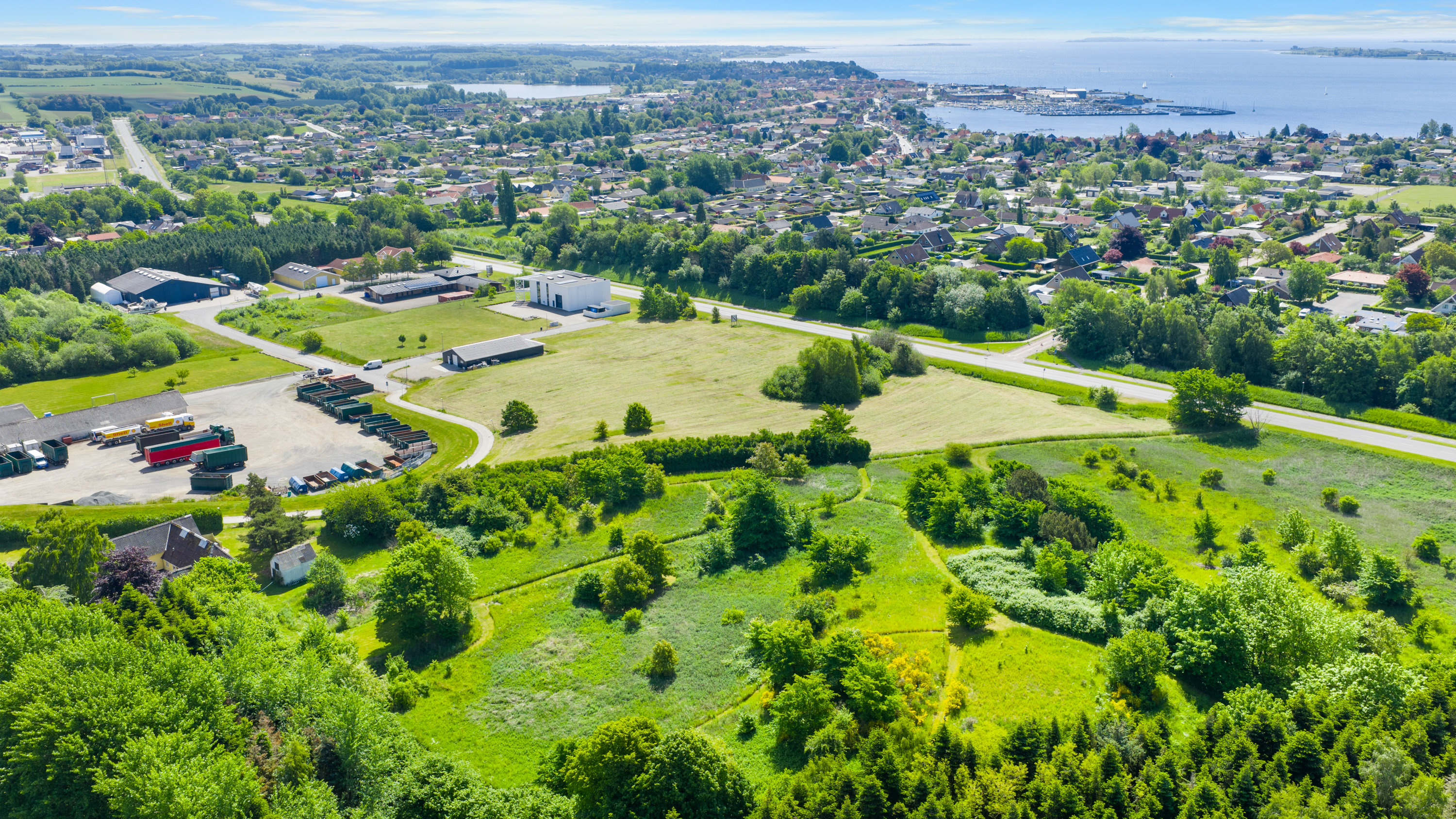 Fremhævet luftfoto billede i fuldskærmstilstand. Billede af Nyborgvej 20, 5600 Faaborg