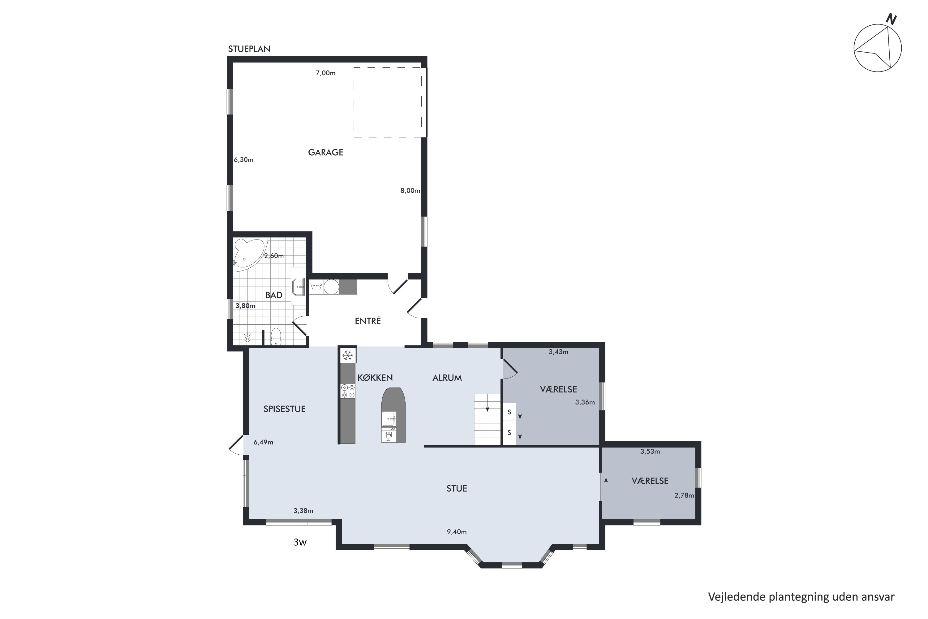 Plantegninger billede af Attrupvej 4, 9460 Brovst