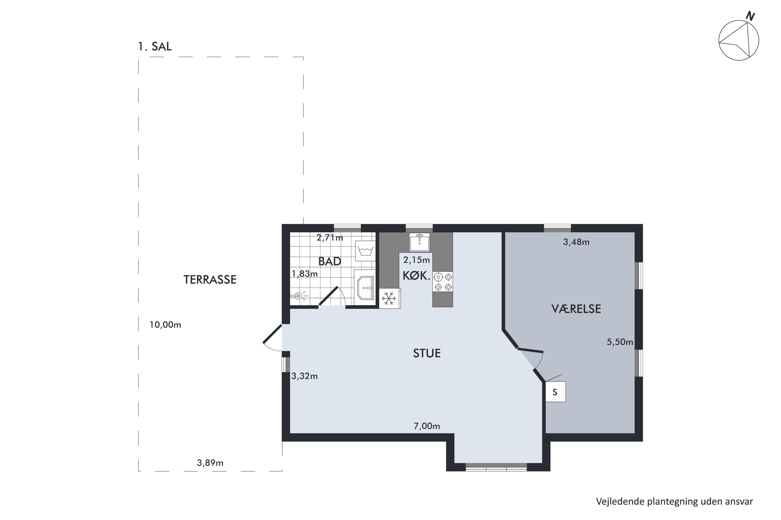 Plantegninger billede af Attrupvej 4, 9460 Brovst