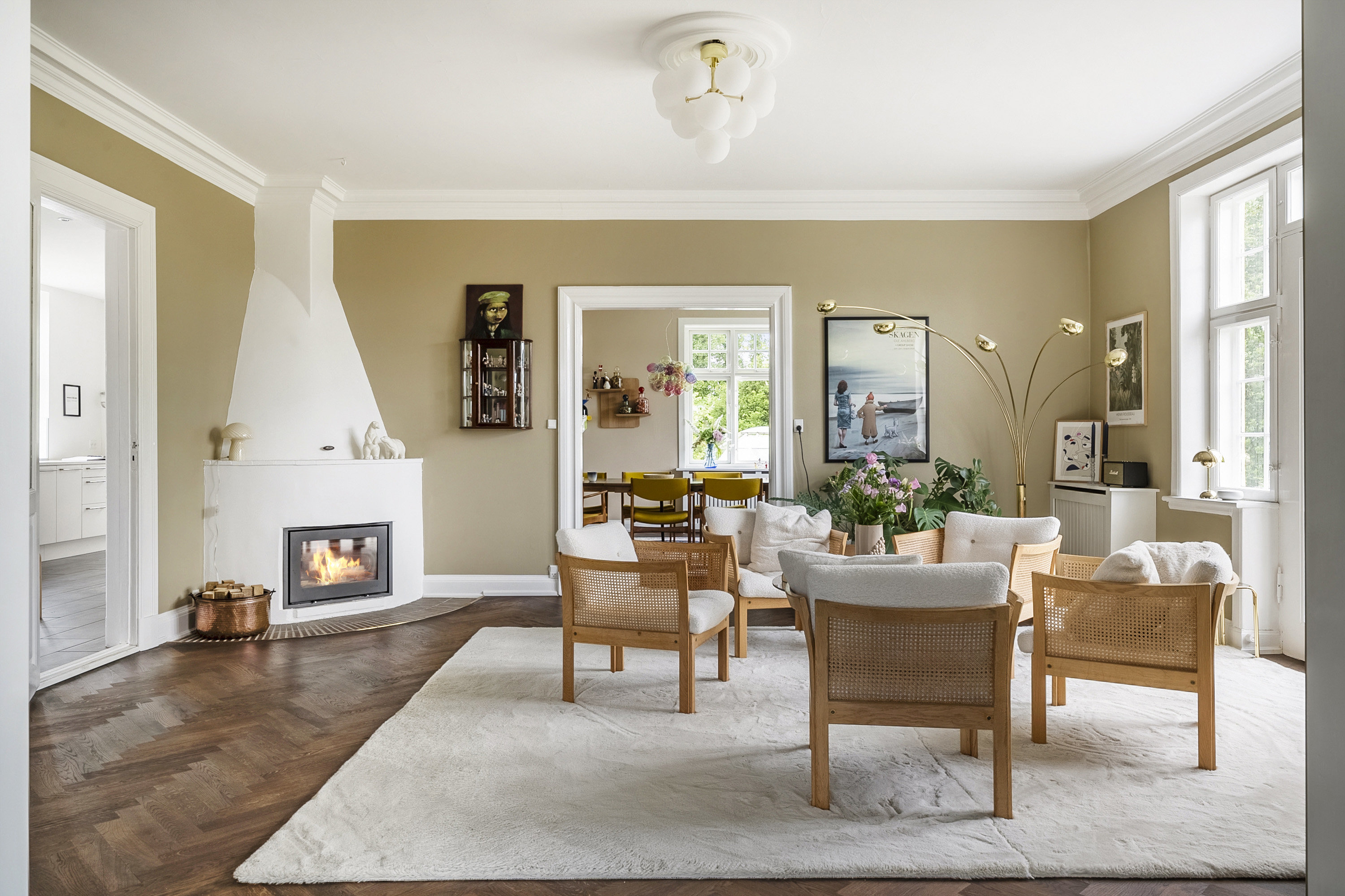 Fremhævet stue billede i fuldskærmstilstand. Billede af Næsset 7A, 8700 Horsens