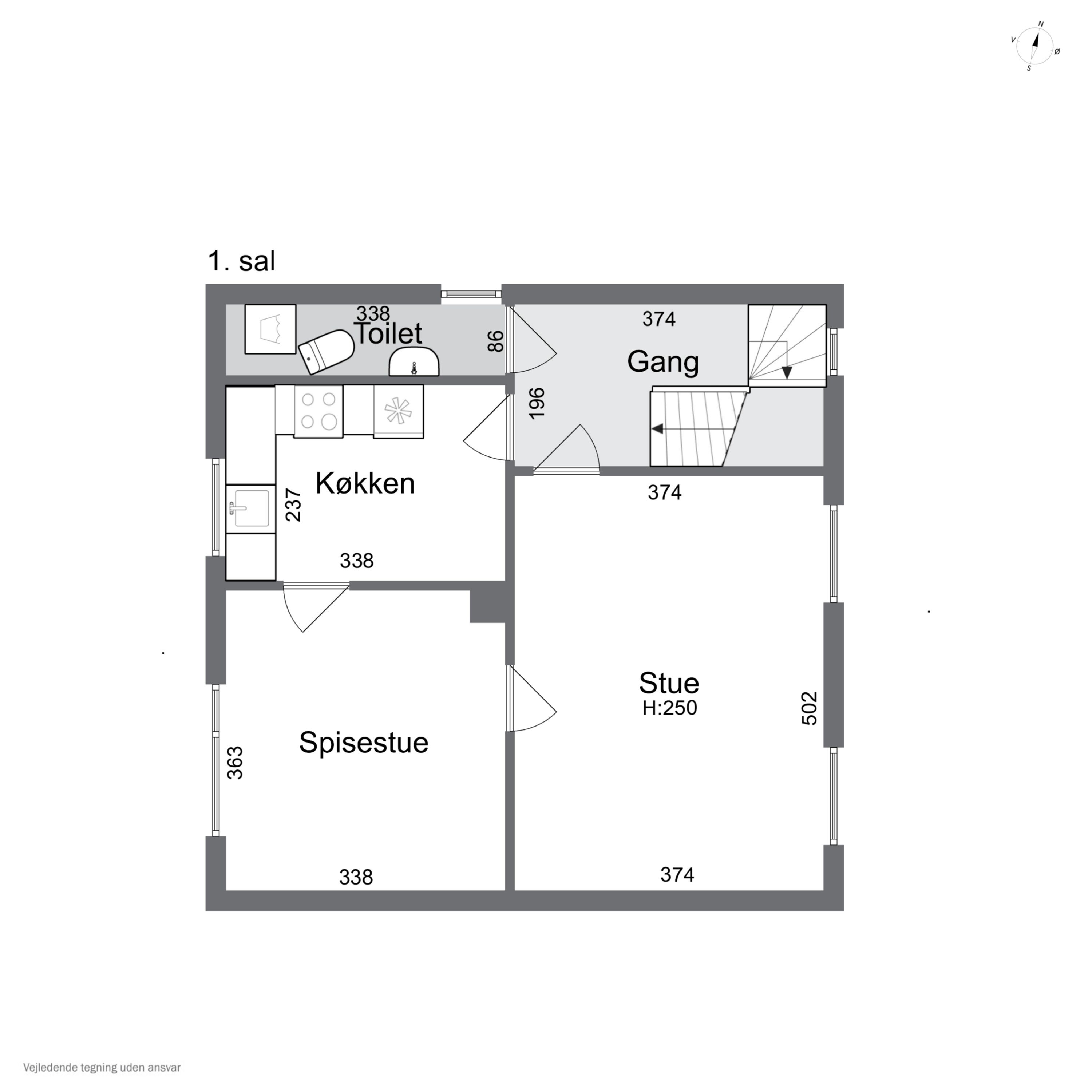 Plantegninger billede af Kristiansgade 33, 1., 7430 Ikast