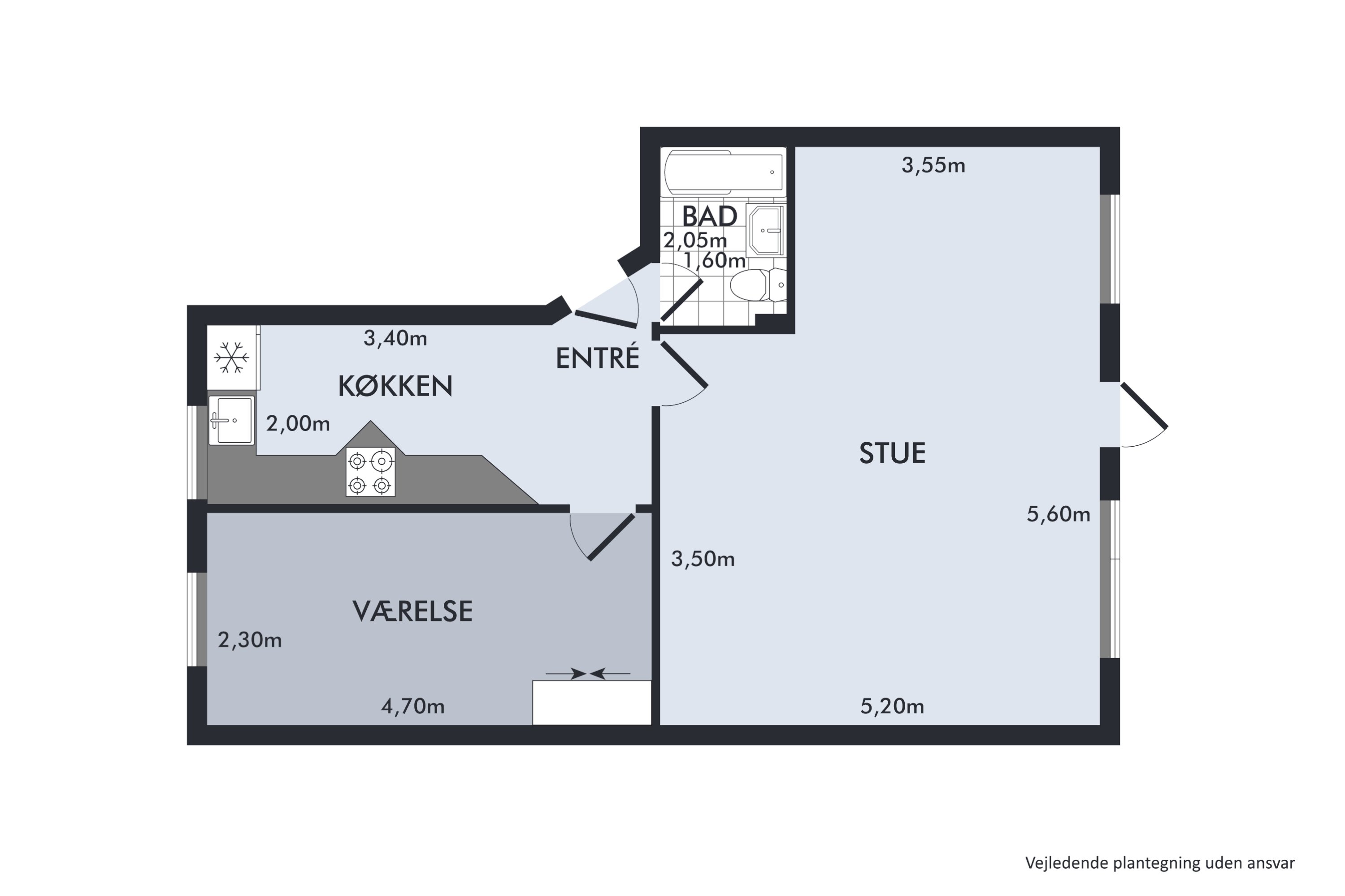 Plantegninger billede af Snerlevej 23, st.. th., 8930 Randers NØ