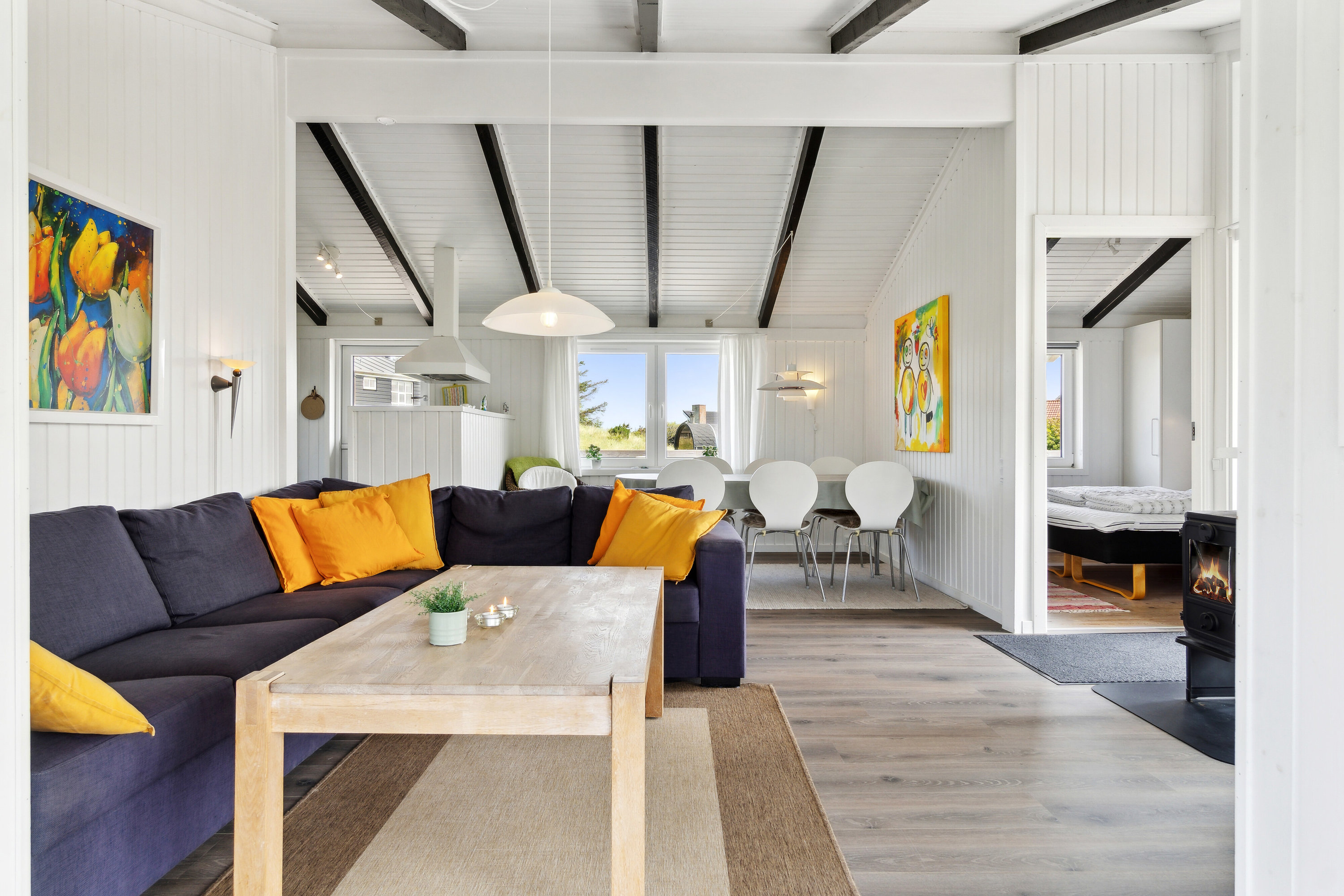 Fremhævet stue billede i fuldskærmstilstand. Billede af Tuerbak 26, Klitmøller, 7700 Thisted