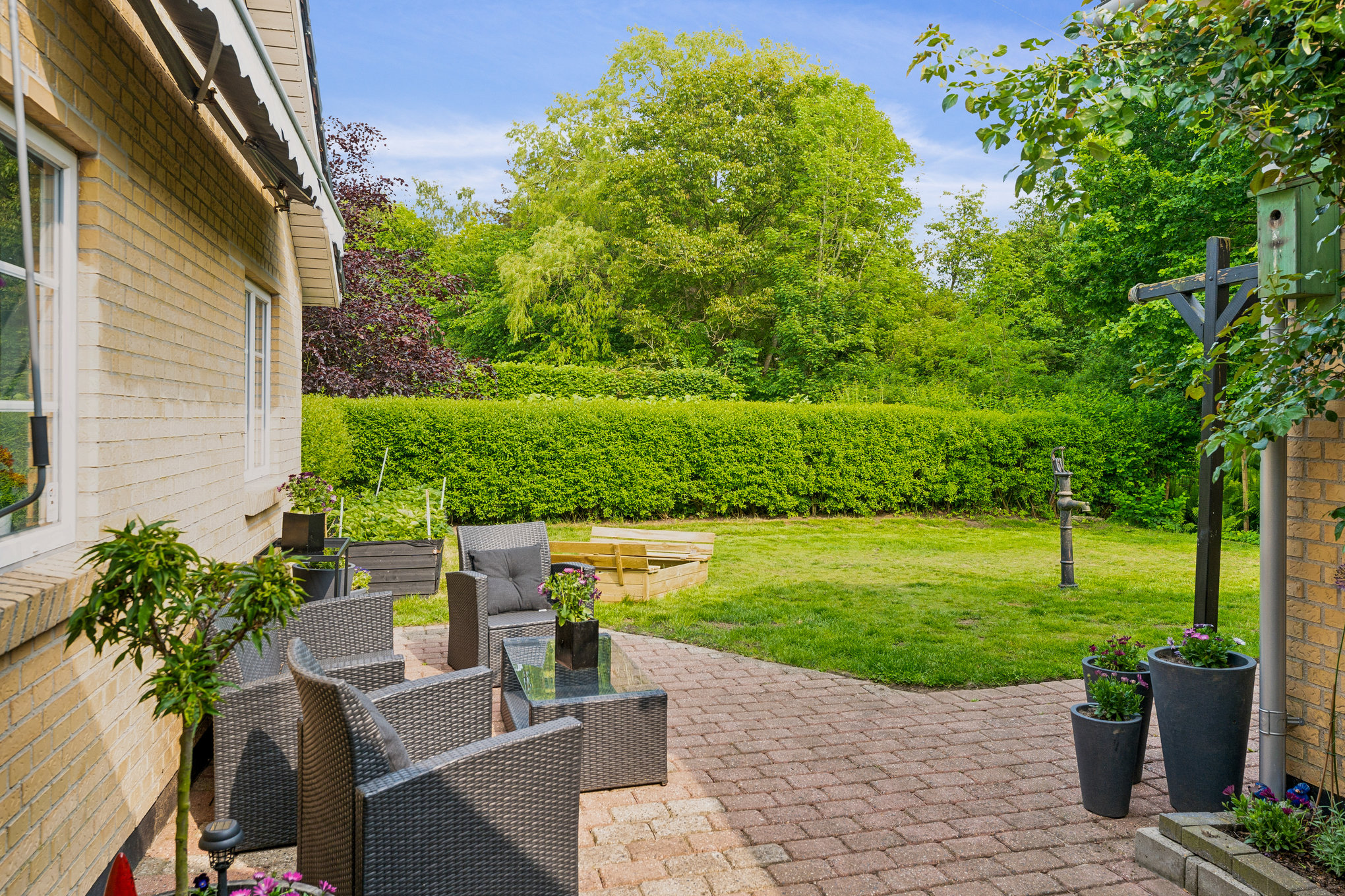 Fremhævet terrasse billede i fuldskærmstilstand. Billede af Vesterlandsvej 13, Handest, 8990 Fårup