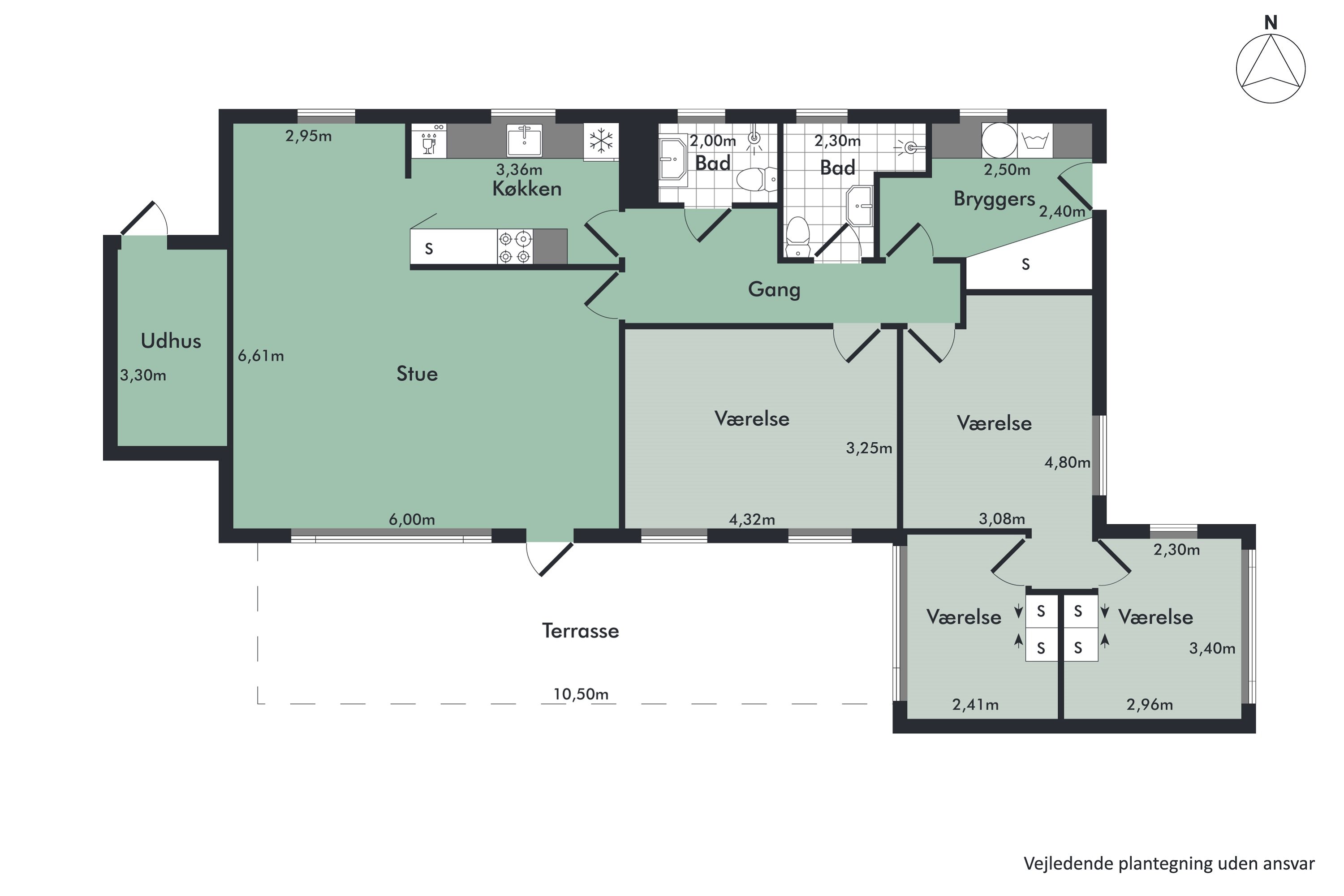 Plantegninger billede af Bakkelyvej 9, 9380 Vestbjerg