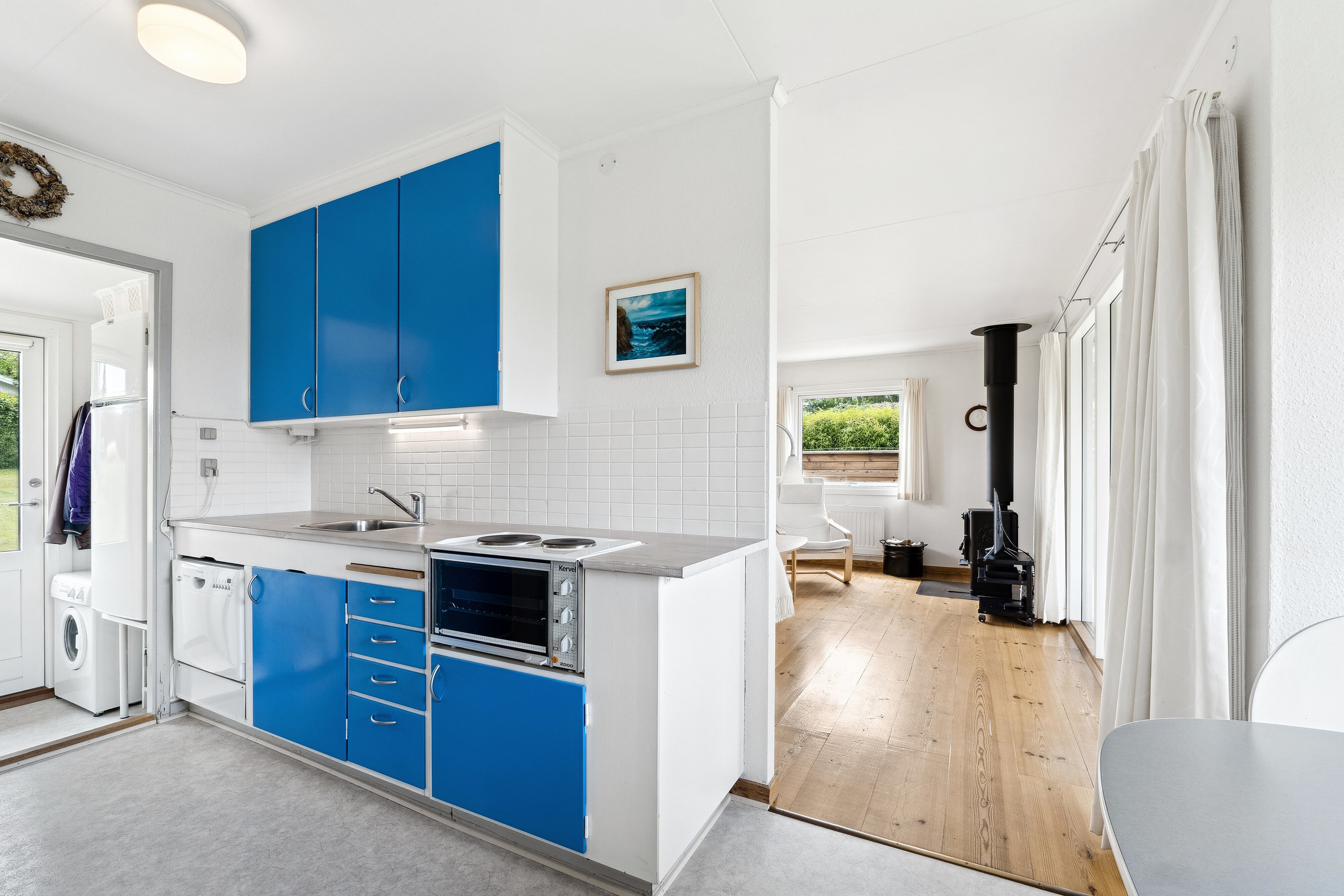 Fremhævet køkken billede i fuldskærmstilstand. Billede af Strandparken 7, Bøsserup, 4500 Nykøbing Sj