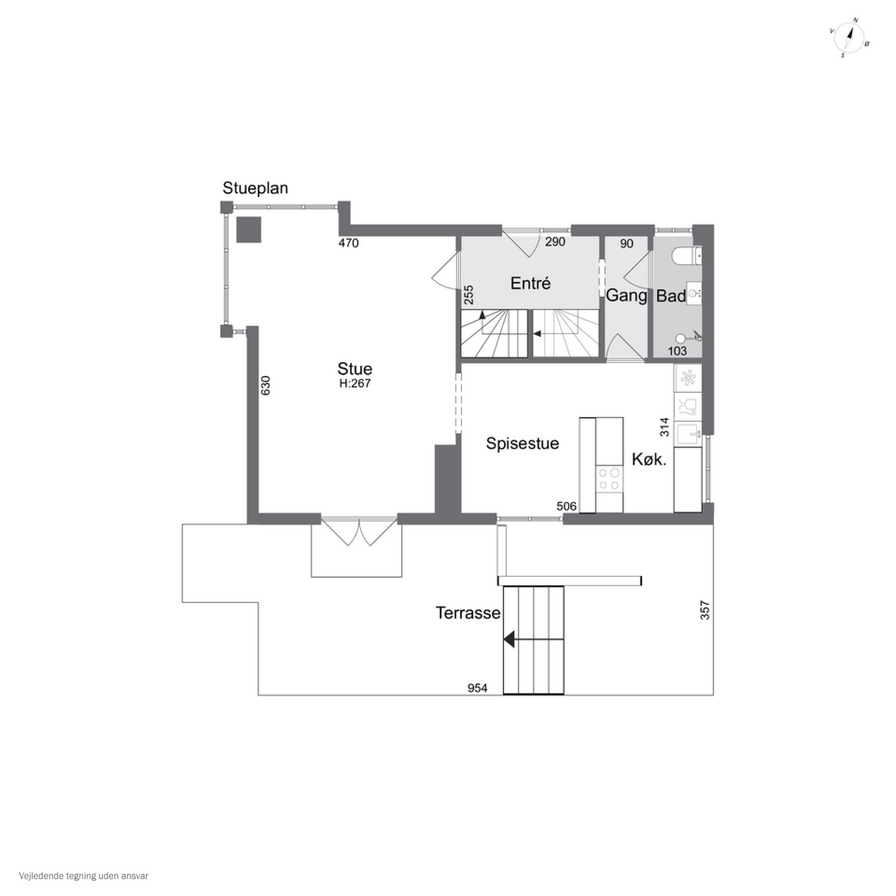 Plantegninger billede af Engbakken 2, 2830 Virum