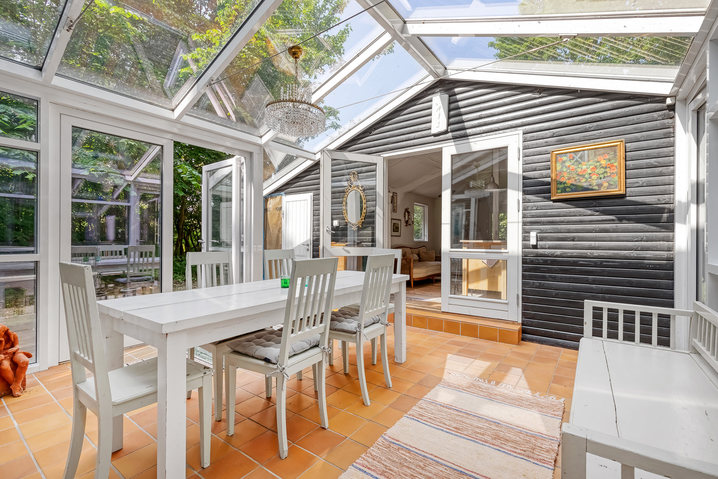 Fremhævet udestue billede i fuldskærmstilstand. Billede af Rørkæret 9, Rågeleje, 3210 Vejby