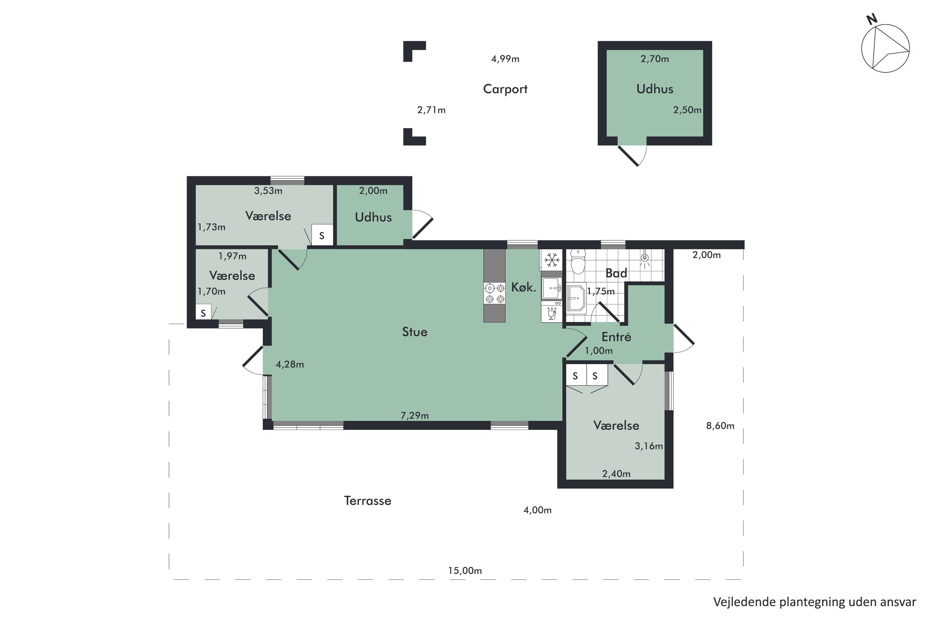 Plantegninger billede af Lindeparken 8, 9370 Hals