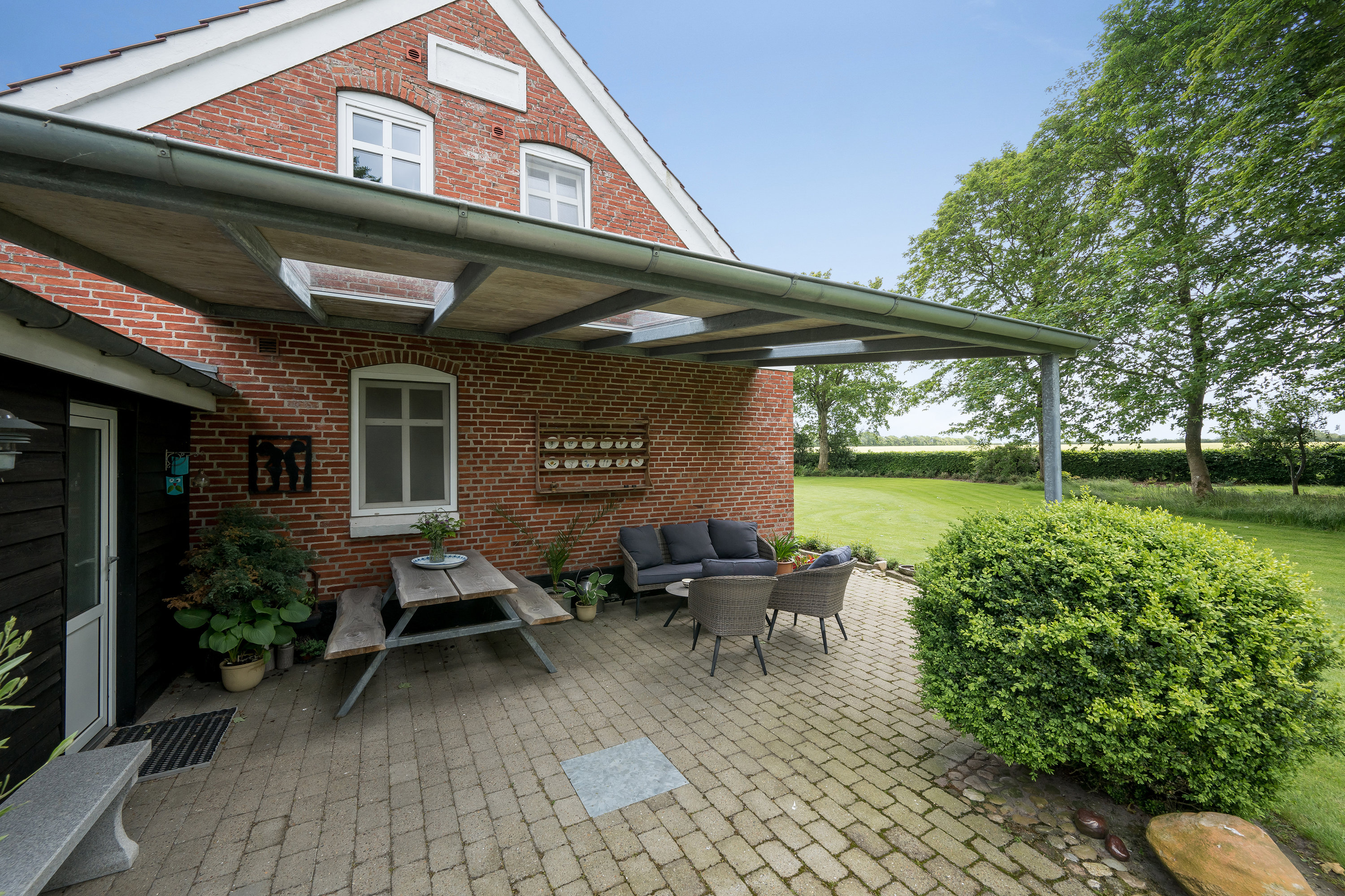 Fremhævet terrasse billede i fuldskærmstilstand. Billede af Øster Vejrupvej 7, Lyne, 6880 Tarm