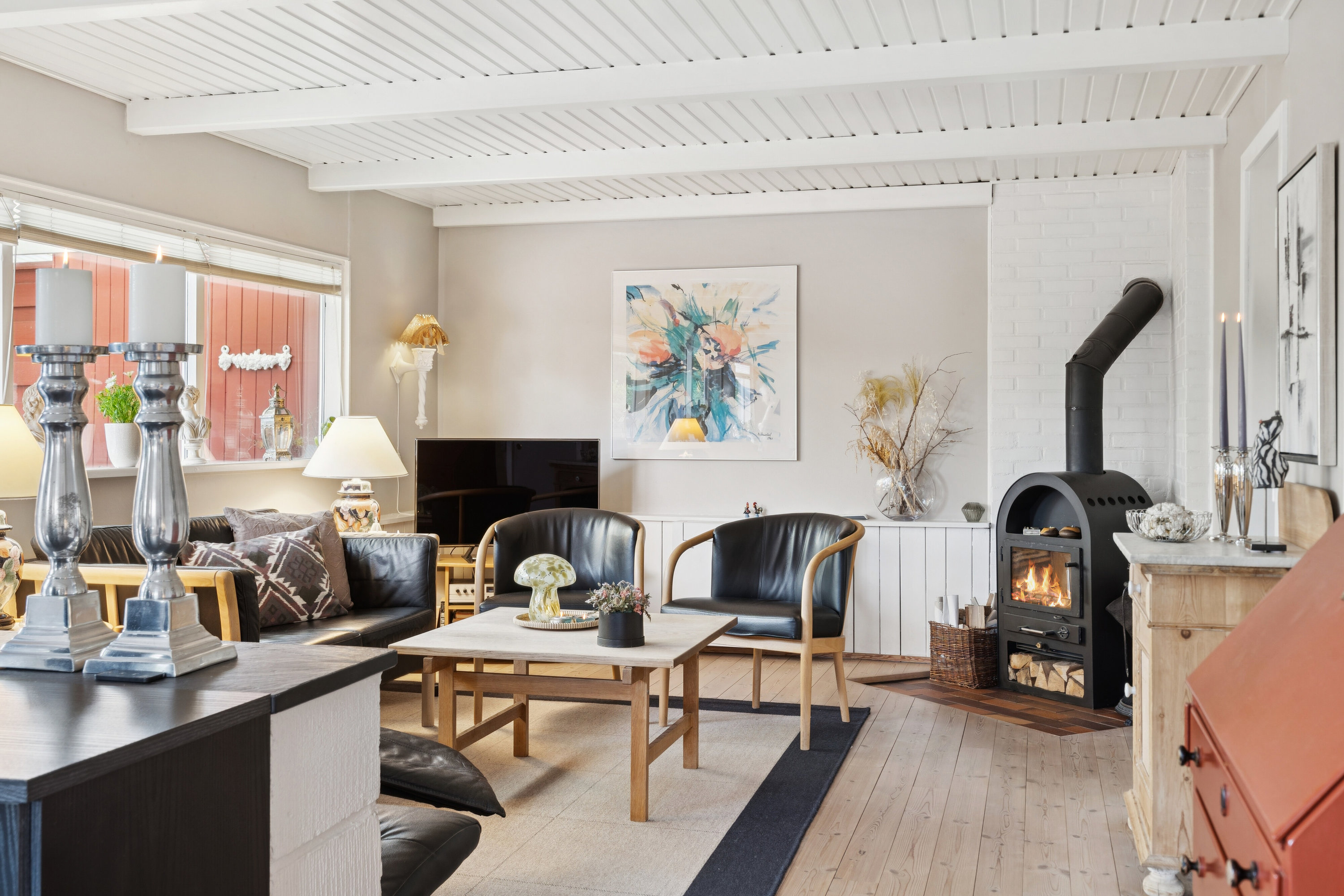 Fremhævet stue billede i fuldskærmstilstand. Billede af Rørmosevej 7, Østerballe, 5450 Otterup