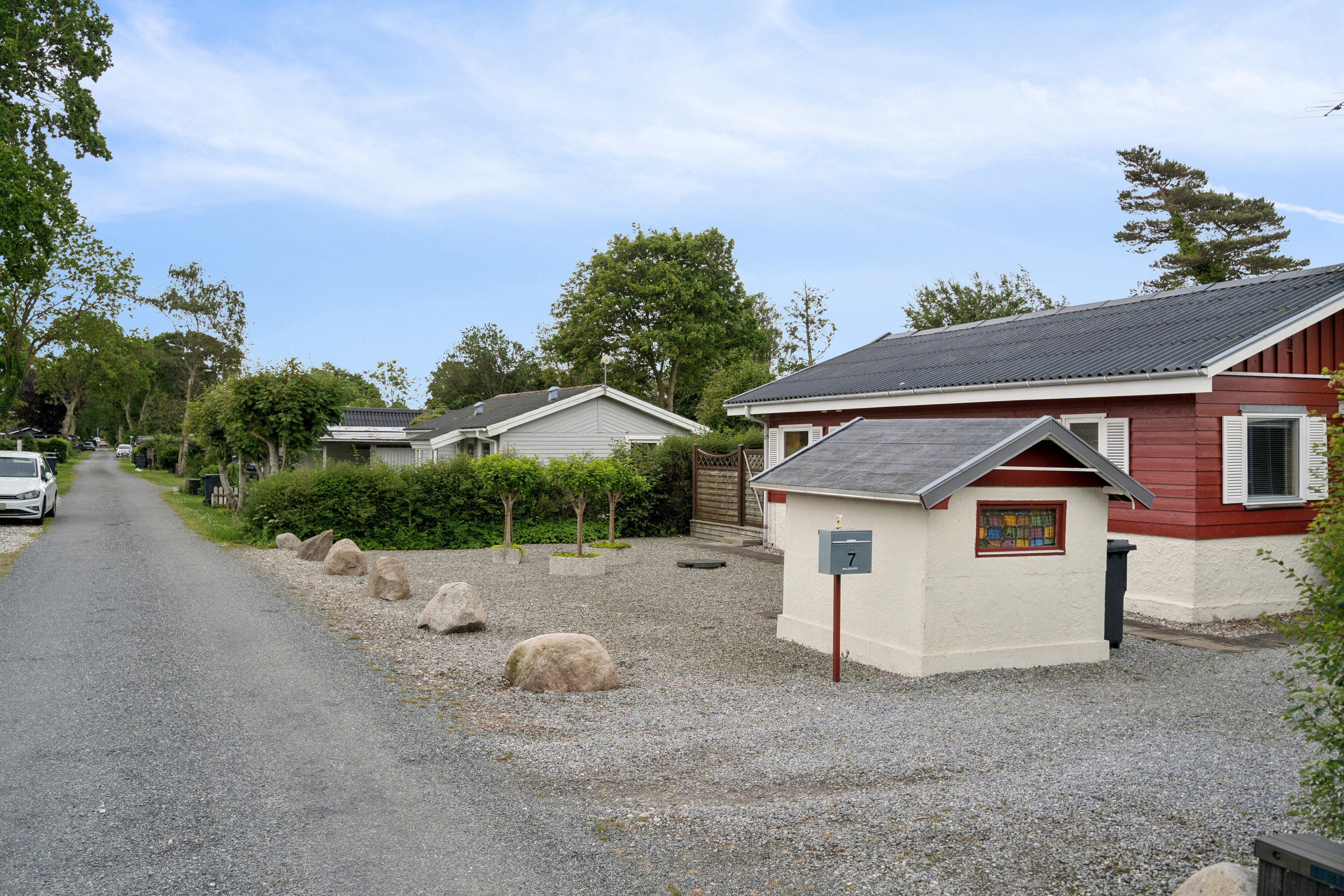 Fremhævet set fra haven billede i fuldskærmstilstand. Billede af Rørmosevej 7, Østerballe, 5450 Otterup