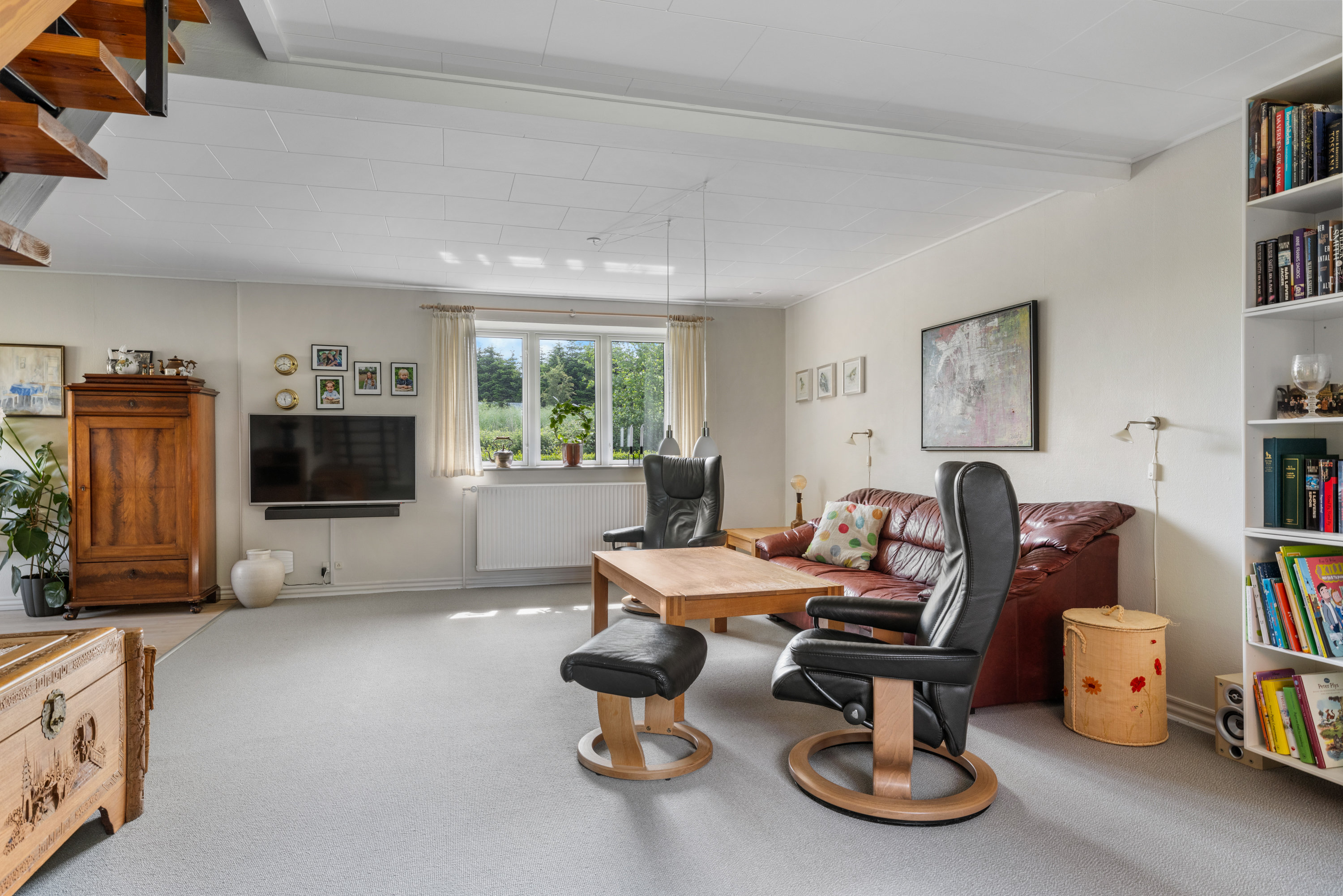 Fremhævet stue billede i fuldskærmstilstand. Billede af Svanningevej 35, 5600 Faaborg