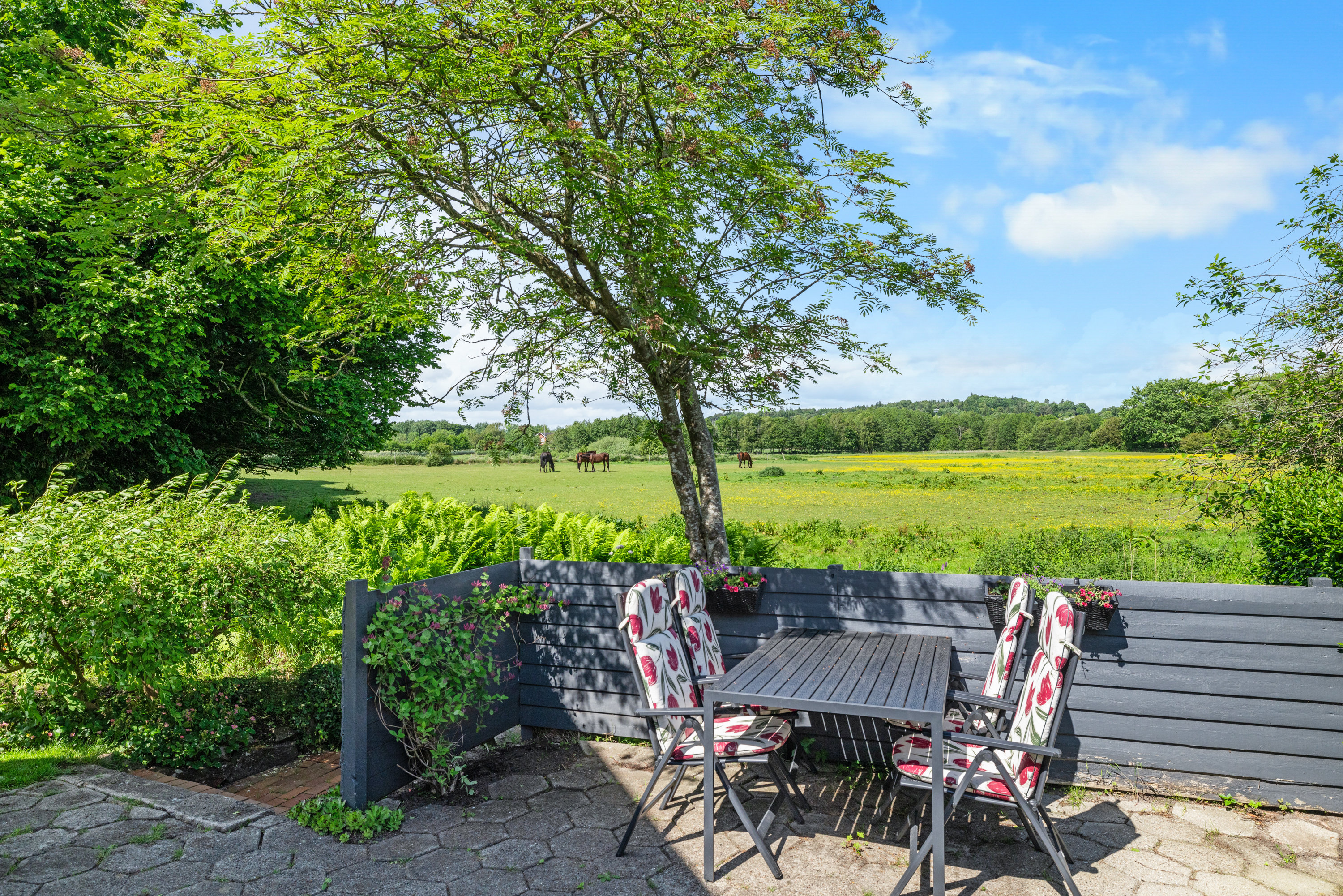 Fremhævet gårdmiljø billede i fuldskærmstilstand. Billede af Svanningevej 35, 5600 Faaborg